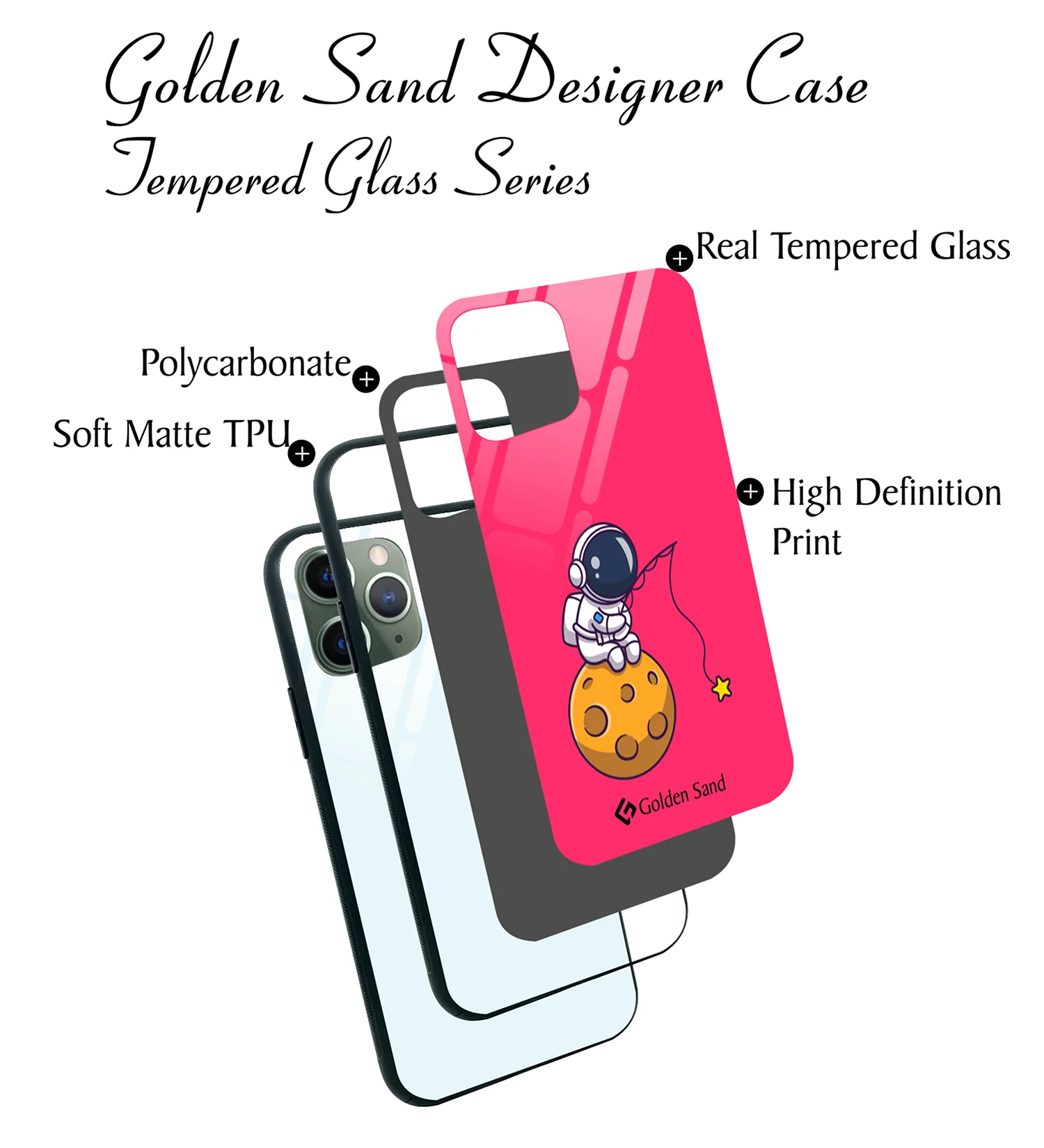 Golden Sand Slim Designer Glass Series For Apple iPhone 11 Pro [Cartoon 2] - Image 3