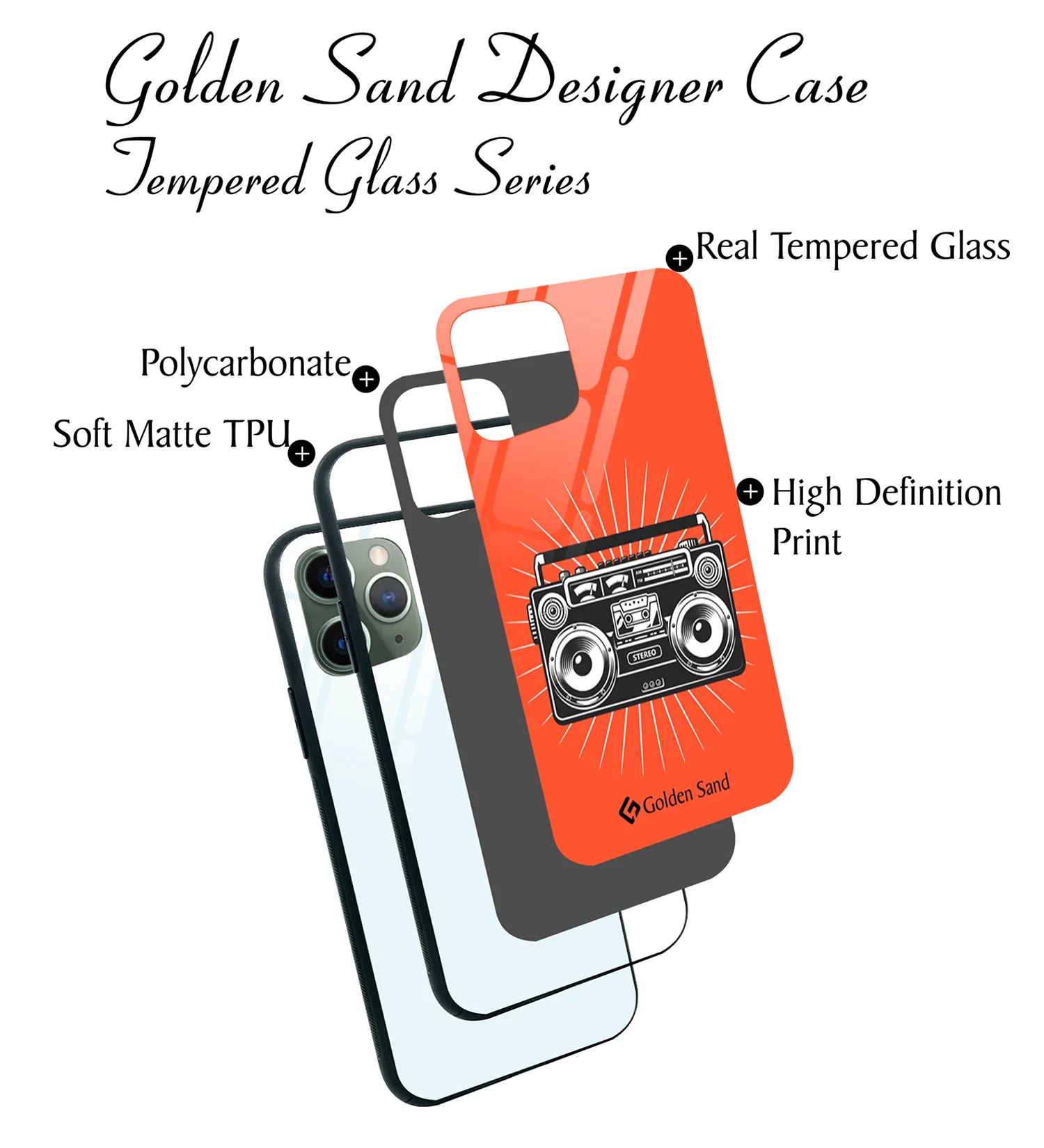 Golden Sand Slim Designer Glass Series For Apple iPhone 11 Pro [Radio 1] - Image 3