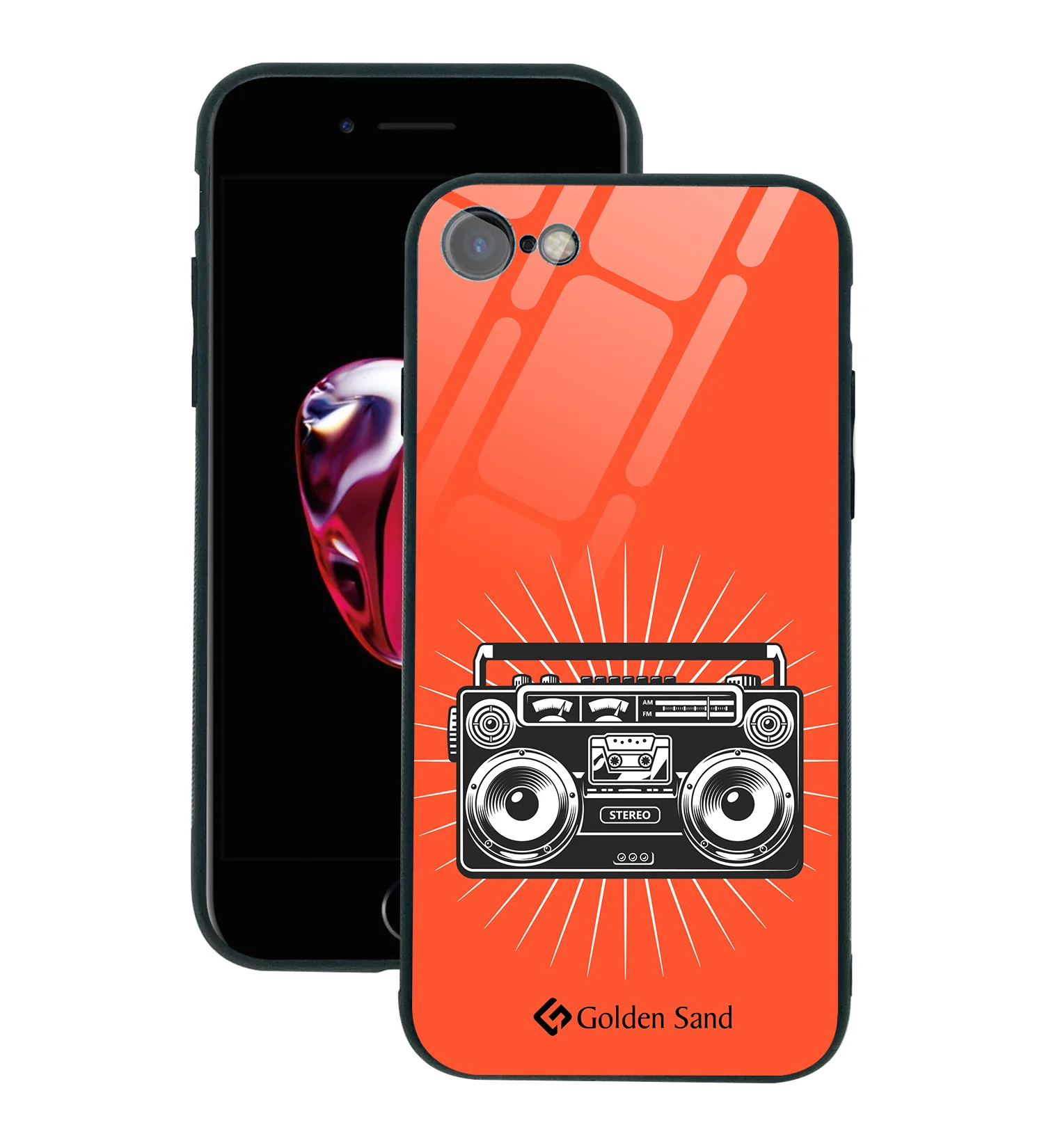 Golden Sand Slim Designer Glass Series For Apple iPhone SE 2020, iPhone 7, iPhone 8 [Radio 1]