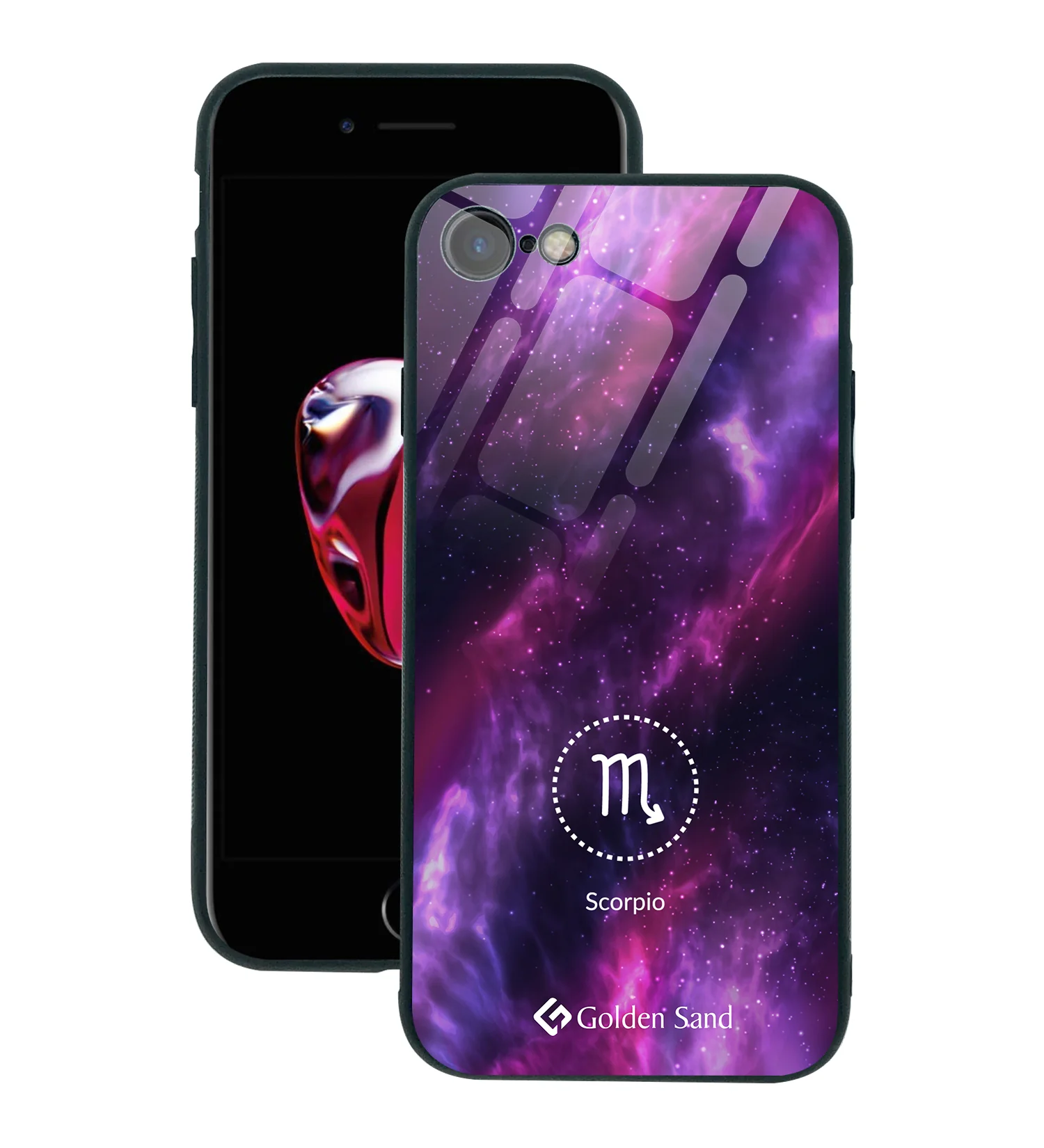 Golden Sand Slim Designer Glass Series For Apple iPhone SE 2020, iPhone 7, iPhone 8 [Zodiac 8]