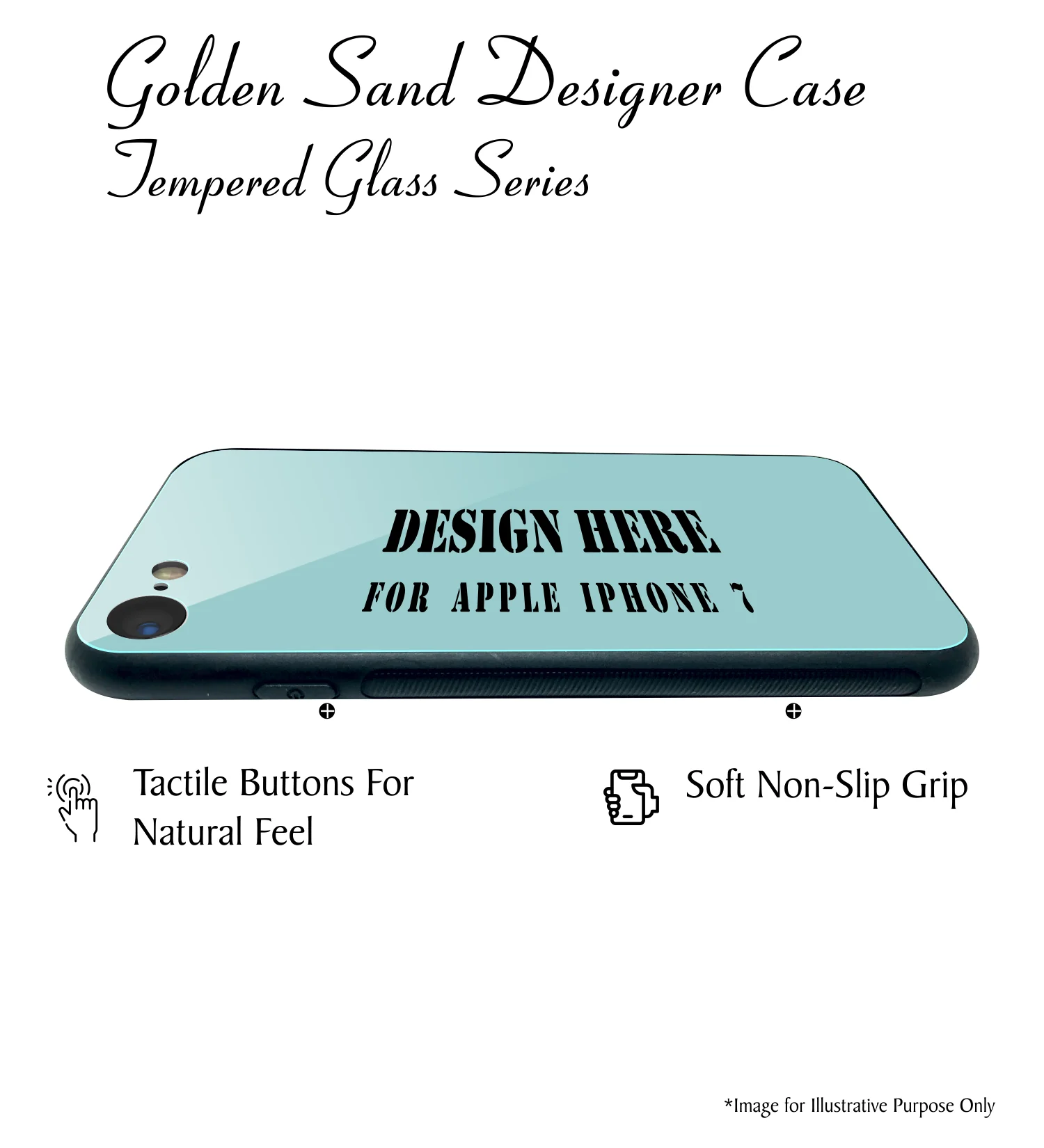 Golden Sand Slim Designer Glass Series For Apple iPhone SE 2020, iPhone 7, iPhone 8 [Zodiac 8] - Image 4