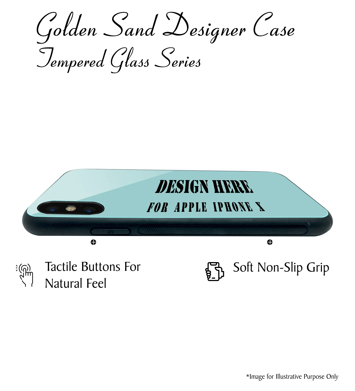 Golden Sand Slim Designer Glass Series For Apple iPhone X, Apple iPhone XS [Quotes 10] - Image 4