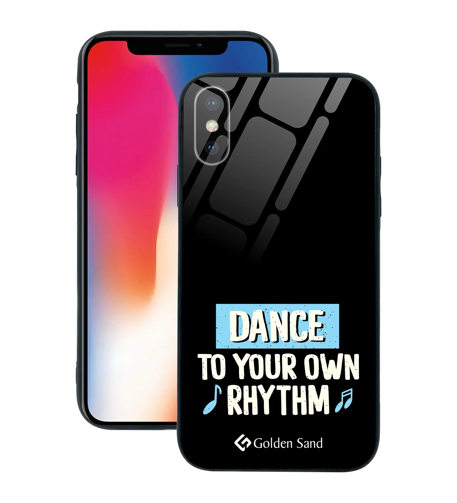 Golden Sand Slim Designer Glass Series For Apple iPhone X, Apple iPhone XS [Quotes 24]