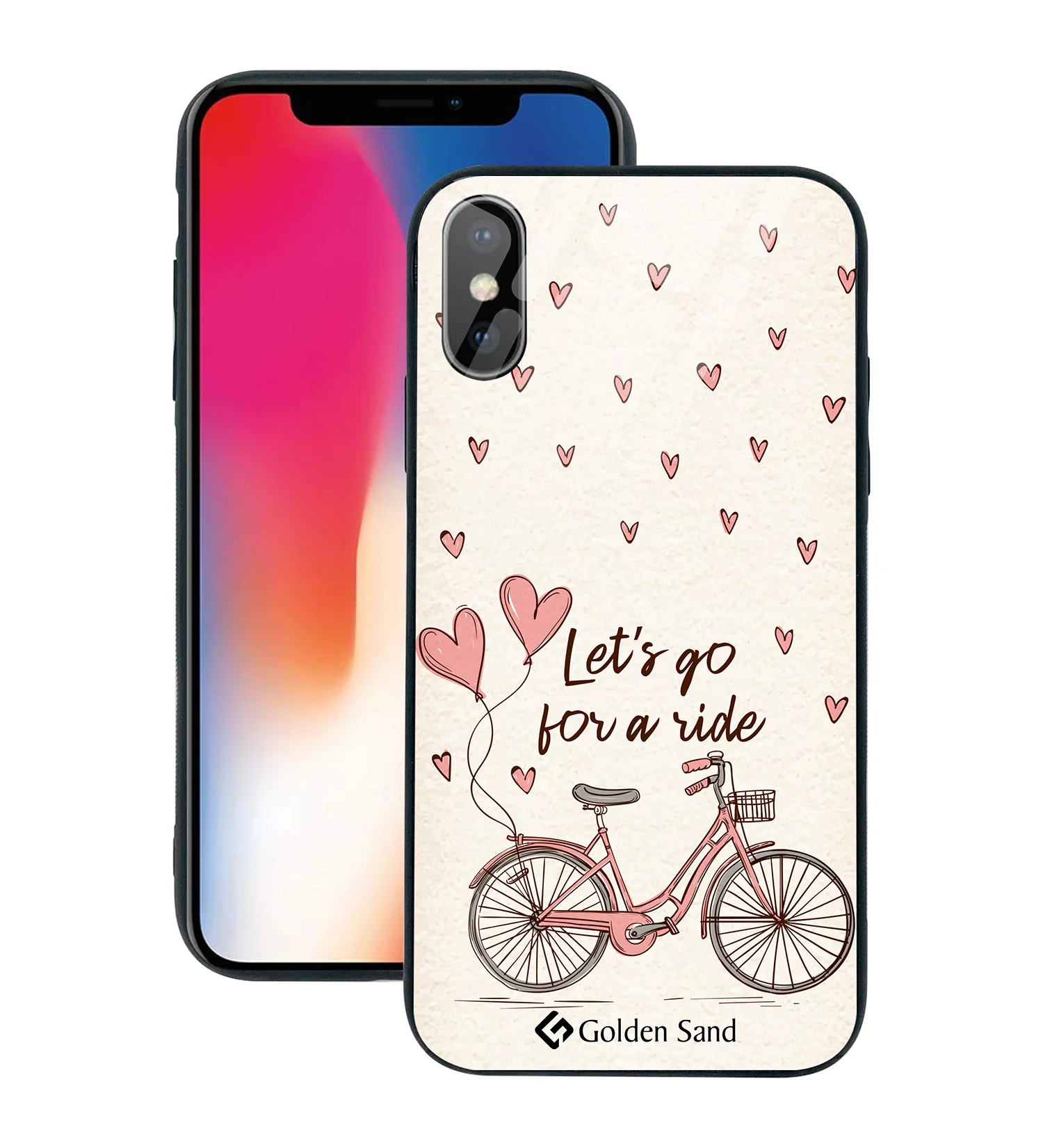 Golden Sand Slim Designer Glass Series For Apple iPhone X, Apple iPhone XS [Quotes 28]