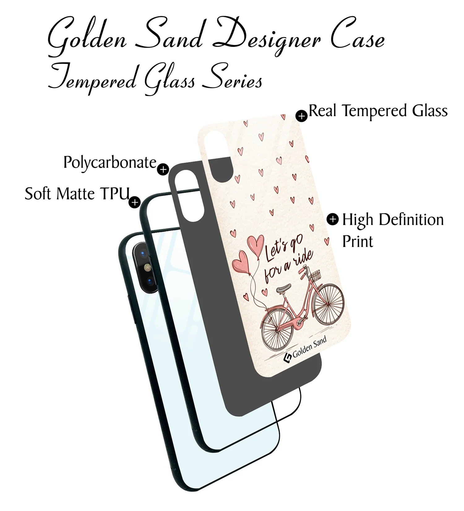 Golden Sand Slim Designer Glass Series For Apple iPhone X, Apple iPhone XS [Quotes 28] - Image 3