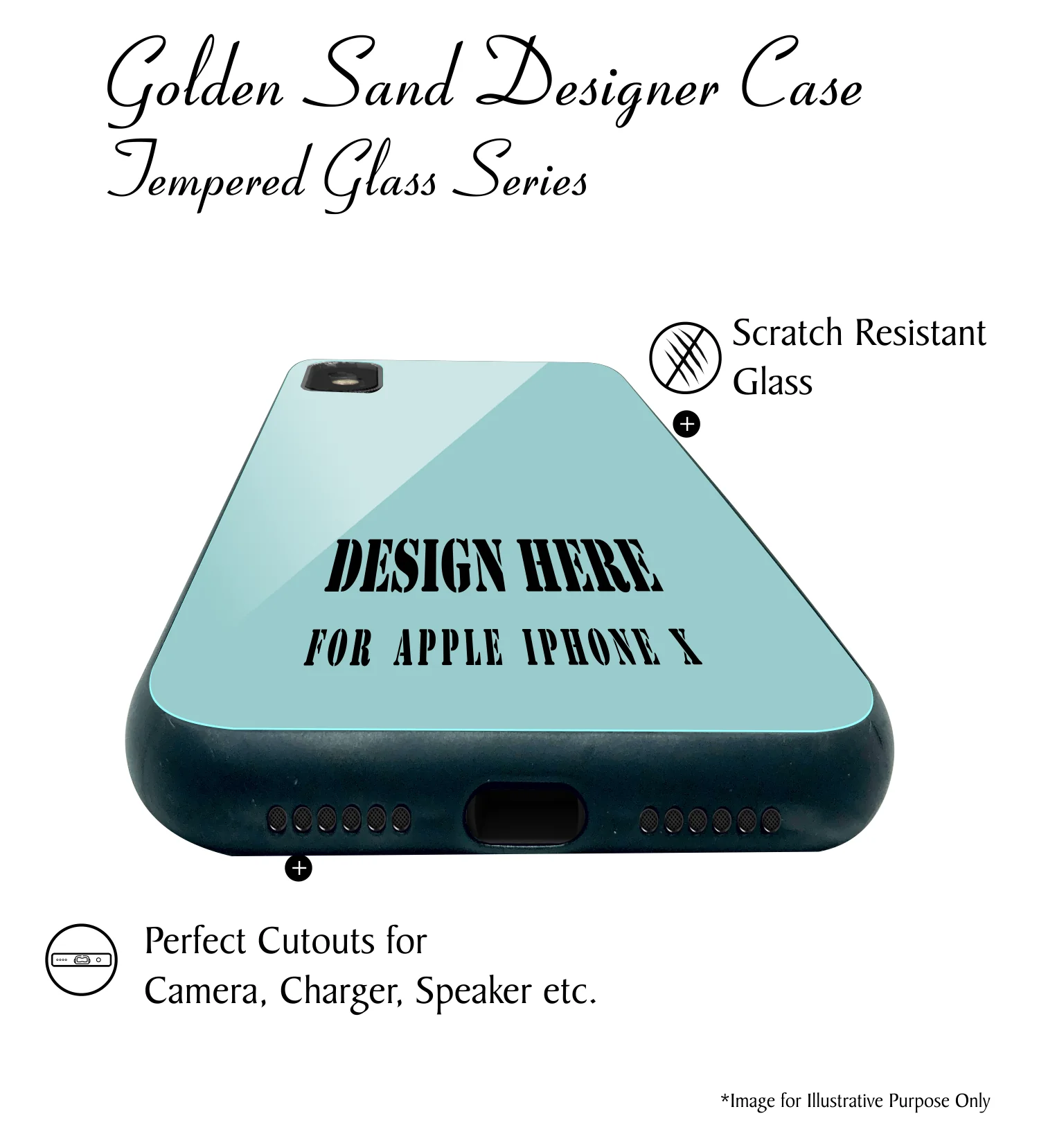 Golden Sand Slim Designer Glass Series For Apple iPhone X, Apple iPhone XS [Zodiac 4] - Image 5