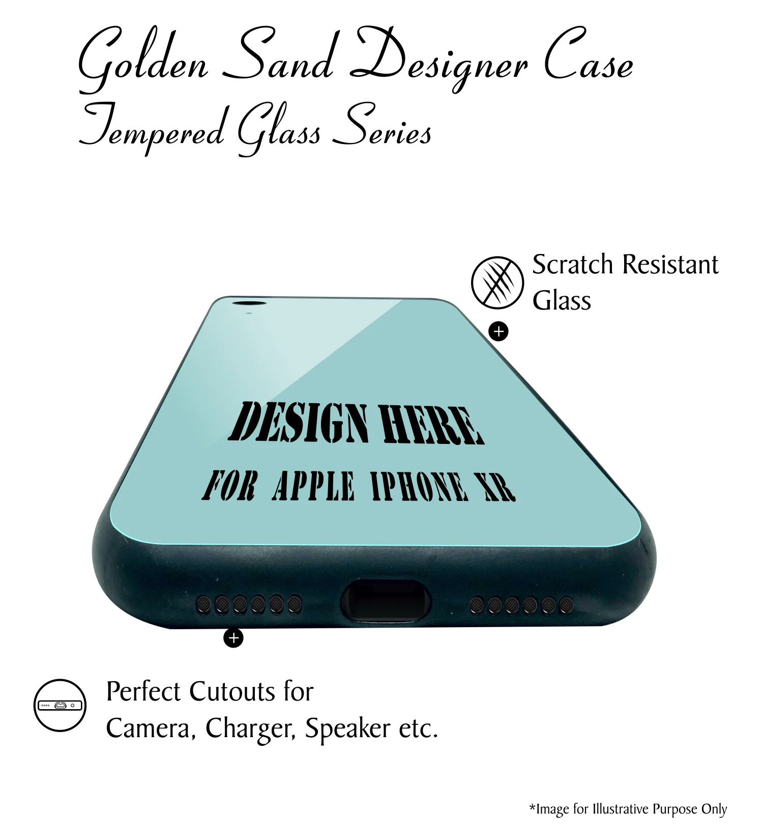 Golden Sand Slim Designer Glass Series For Apple iPhone XR [Travel 1] - Image 5