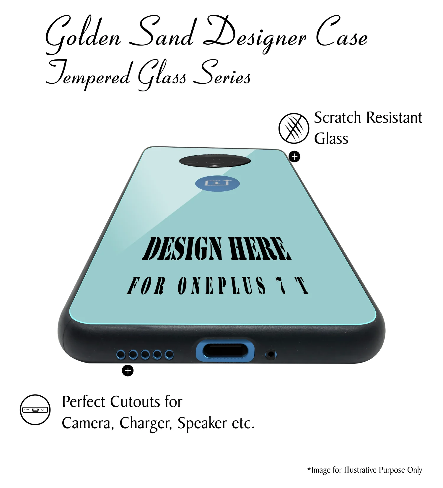 Golden Sand Slim Designer Glass Series For OnePlus 7T [Mandala 3] - Image 5