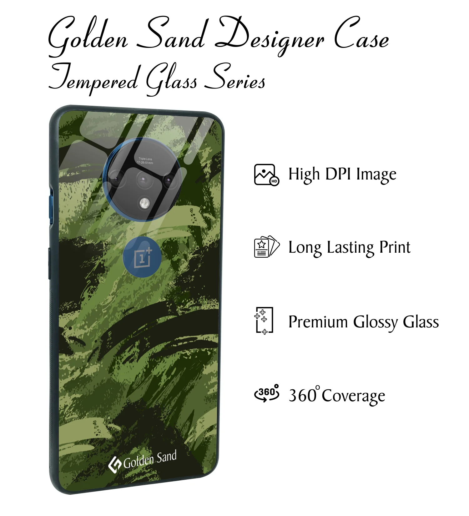 Golden Sand Slim Designer Glass Series For OnePlus 7T [Military 2] - Image 2