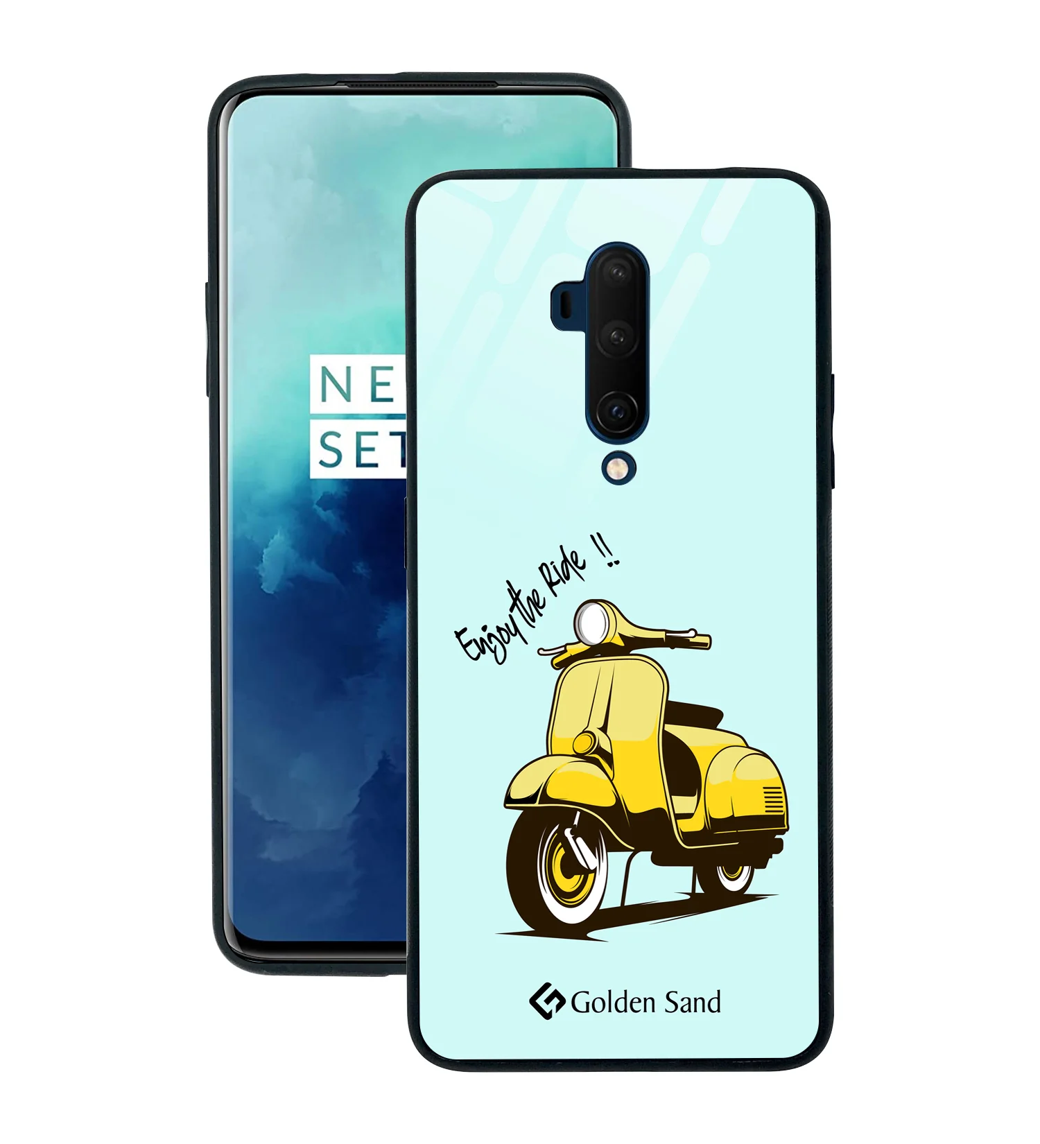 Golden Sand Slim Designer Glass Series For OnePlus 7T Pro [Bike 2]