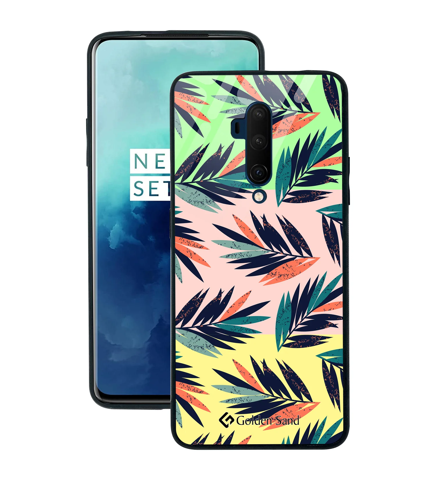 Golden Sand Slim Designer Glass Series For OnePlus 7T Pro [Leaves 6]