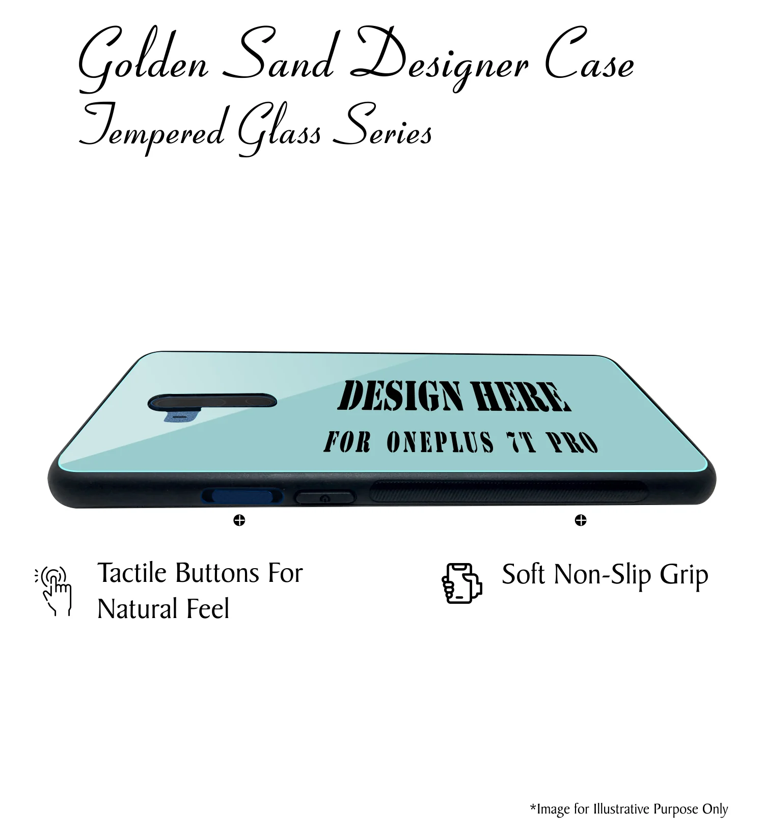 Golden Sand Slim Designer Glass Series For OnePlus 7T Pro [Leaves 6] - Image 4