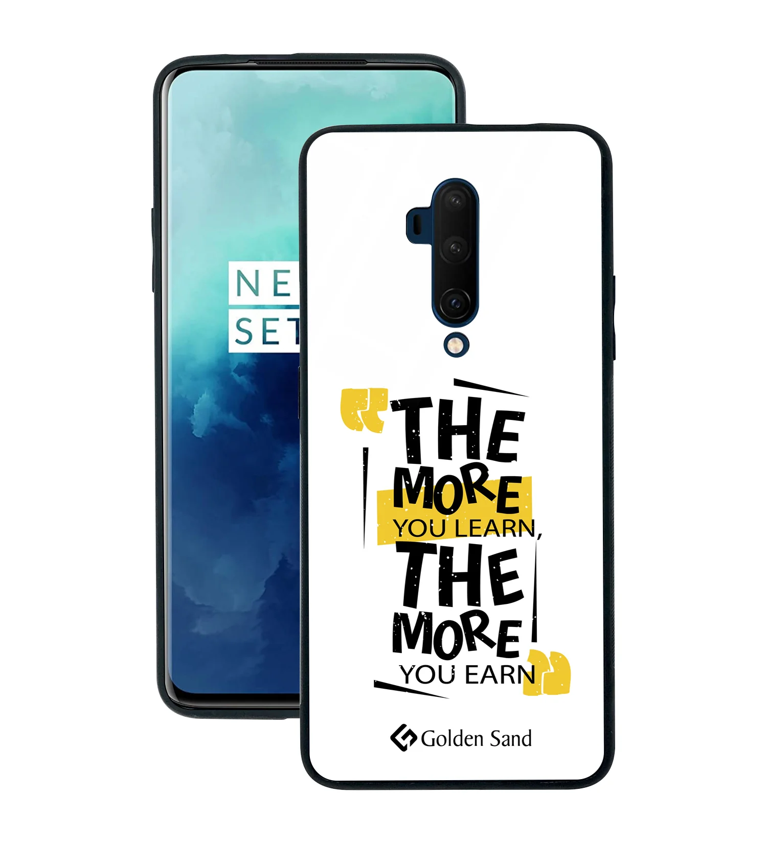 Golden Sand Slim Designer Glass Series For OnePlus 7T Pro [Quotes 26]