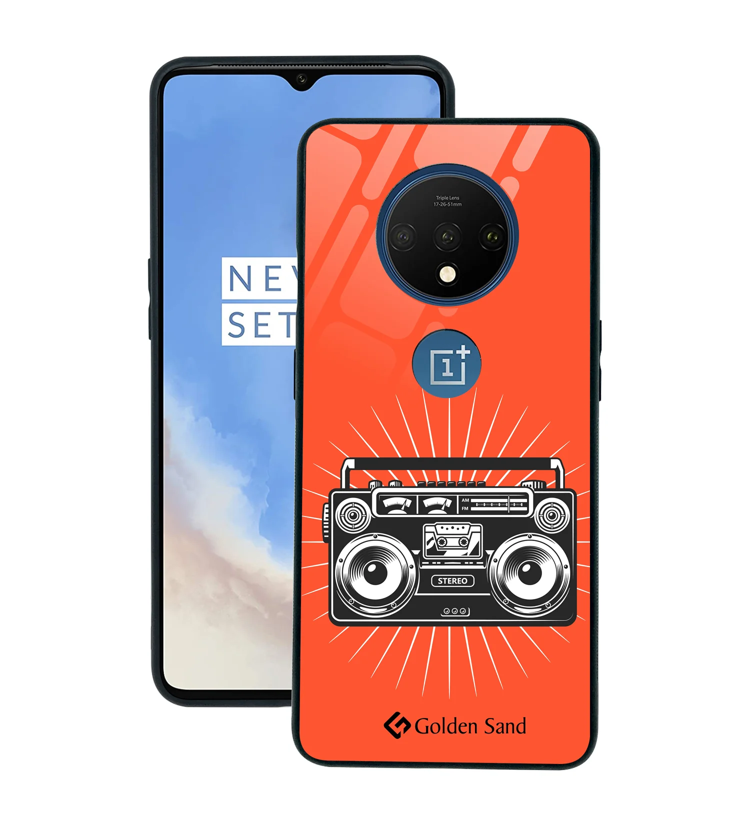 Golden Sand Slim Designer Glass Series For OnePlus 7T [Radio 1]