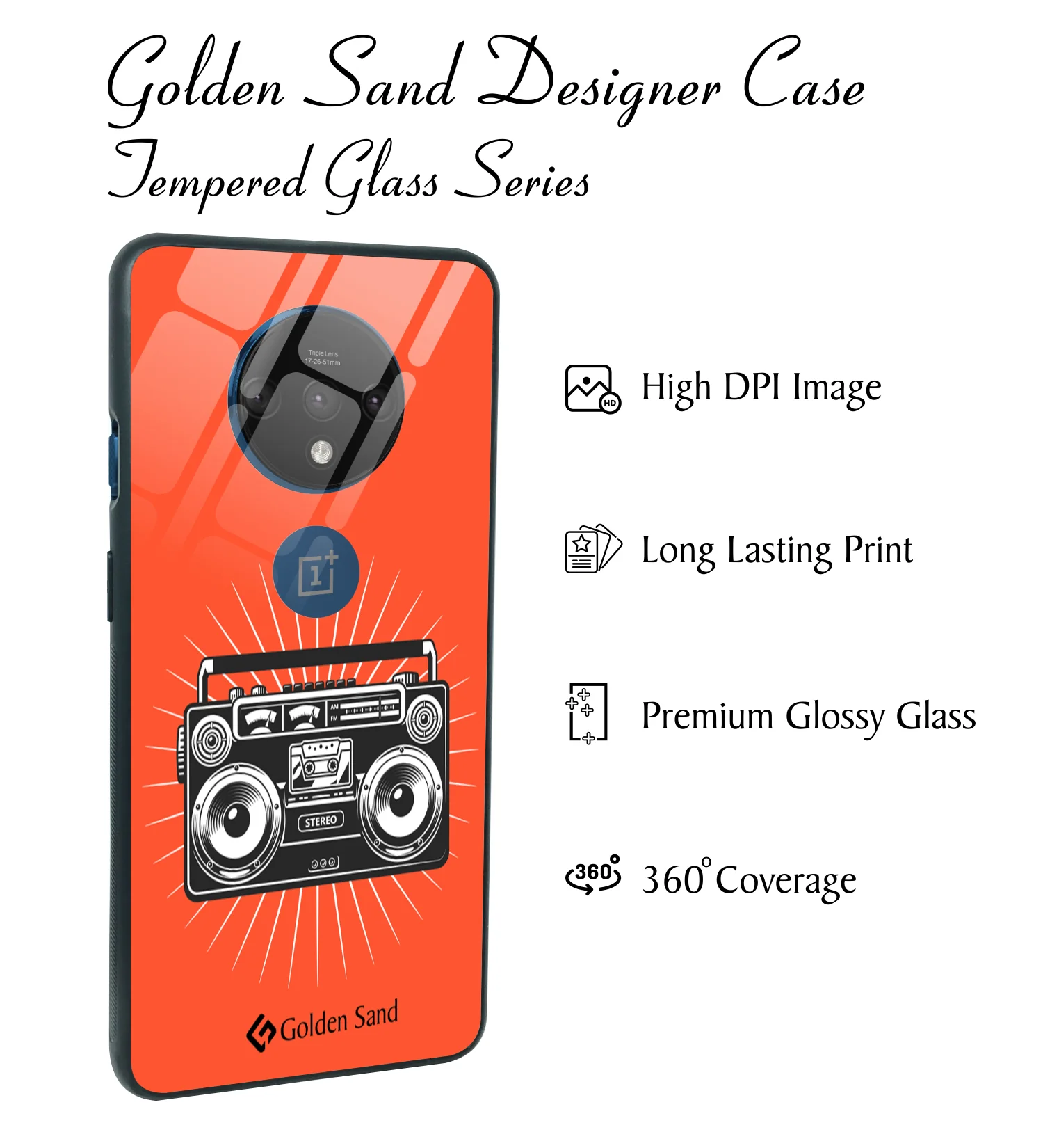 Golden Sand Slim Designer Glass Series For OnePlus 7T [Radio 1] - Image 2
