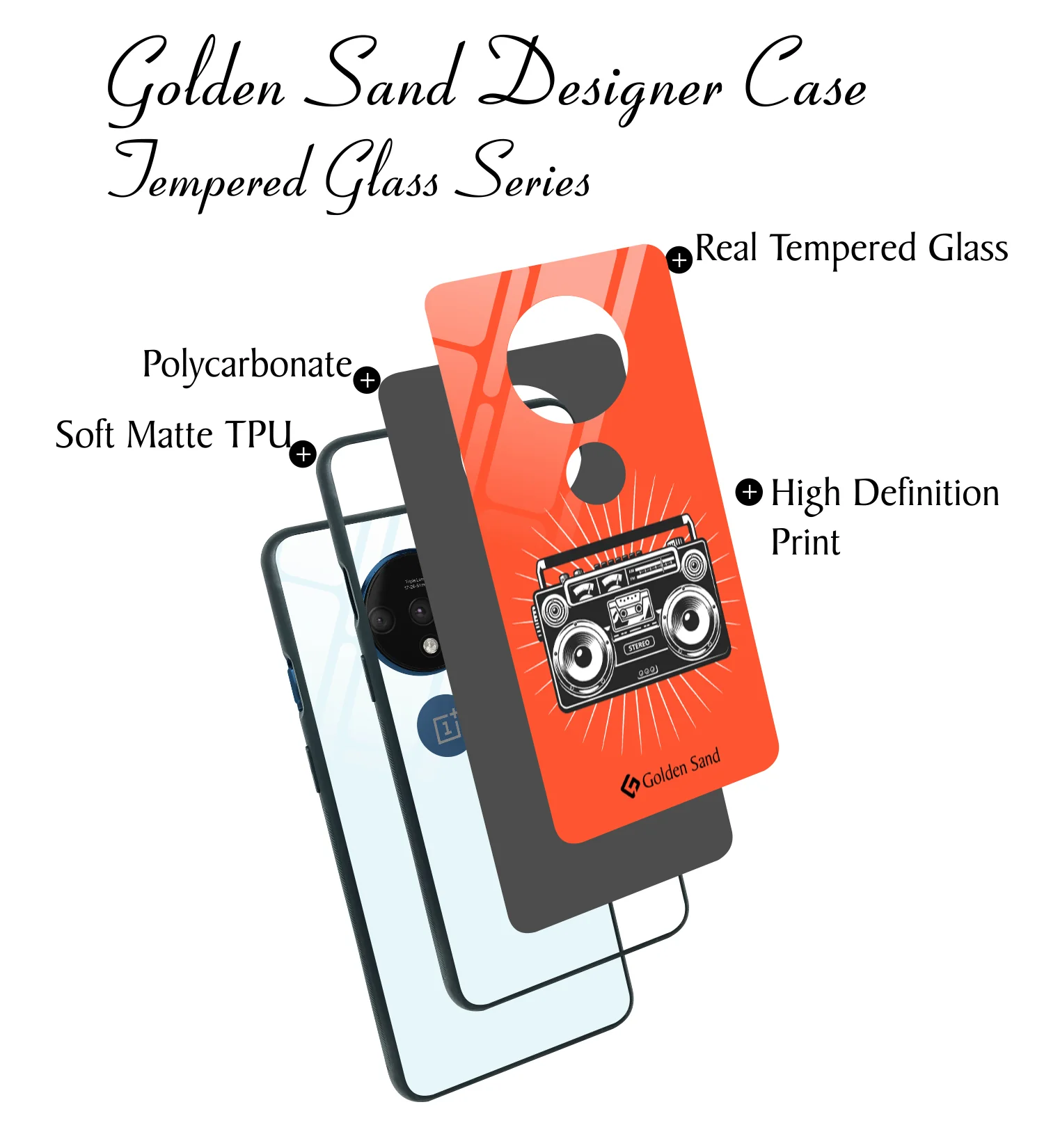 Golden Sand Slim Designer Glass Series For OnePlus 7T [Radio 1] - Image 3