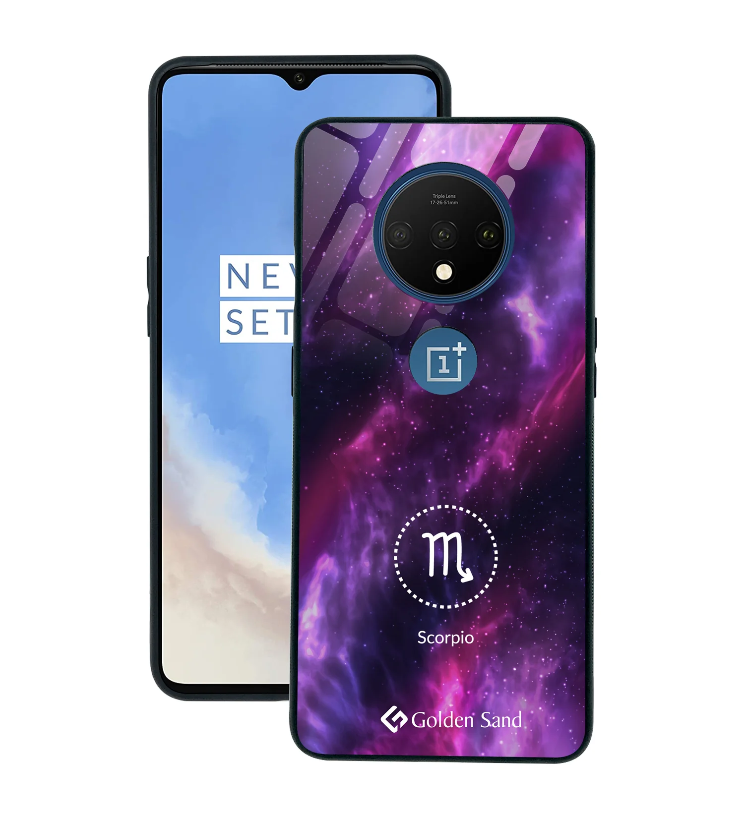 Golden Sand Slim Designer Glass Series For OnePlus 7T [Zodiac 8]