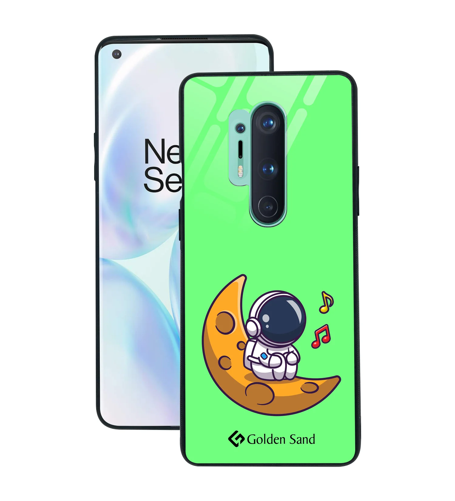 Golden Sand Slim Designer Glass Series For OnePlus 8 Pro [Cartoon 1]