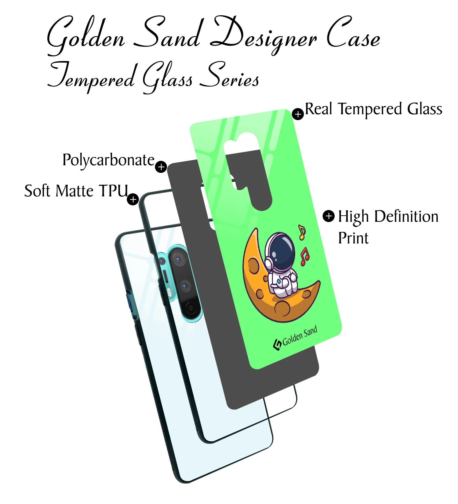 Golden Sand Slim Designer Glass Series For OnePlus 8 Pro [Cartoon 1] - Image 3