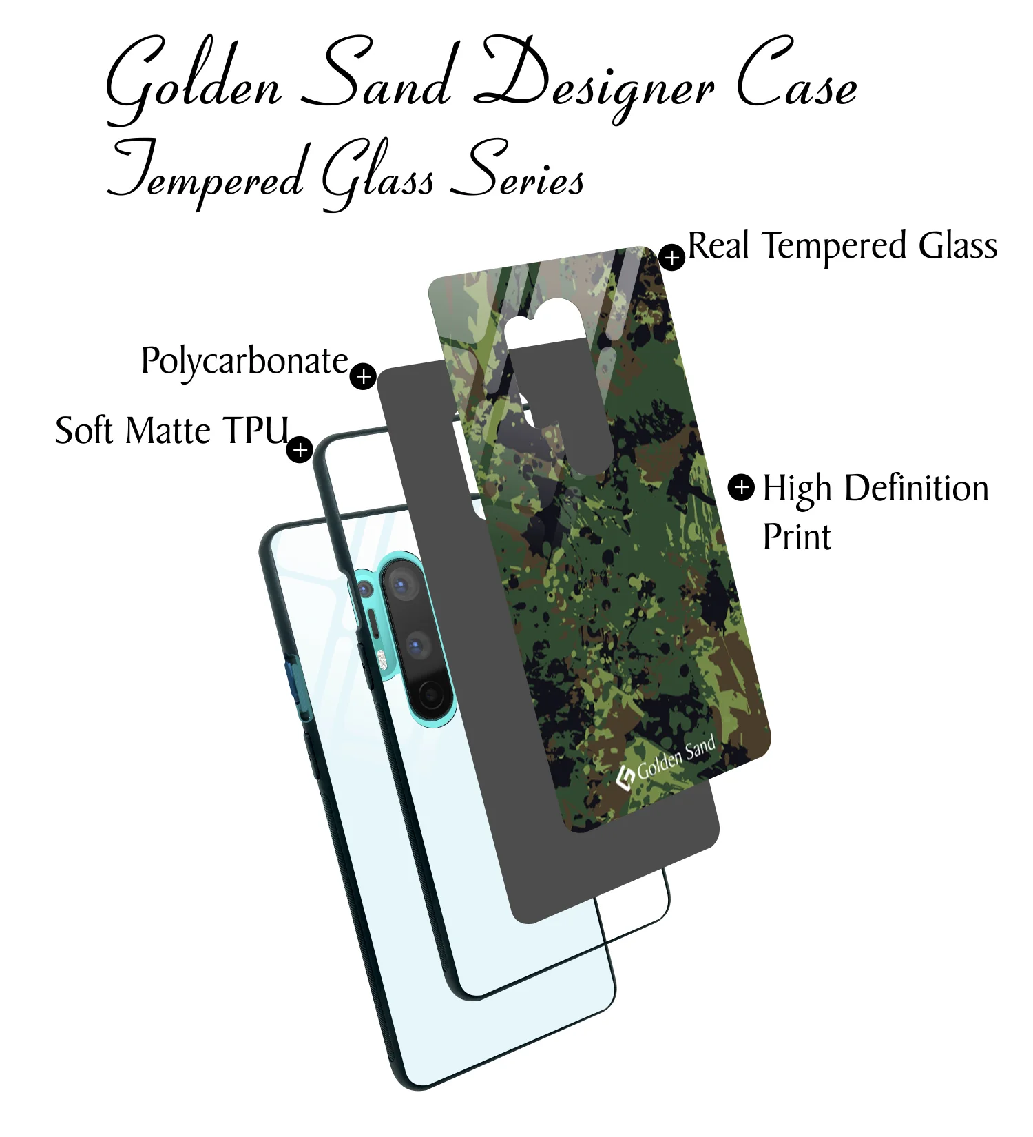Golden Sand Slim Designer Glass Series For OnePlus 8 Pro [Military 1] - Image 3