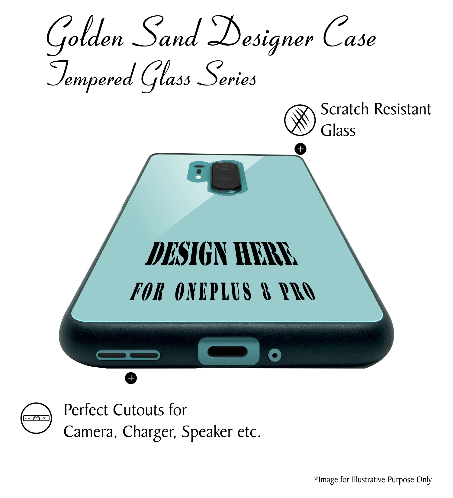 Golden Sand Slim Designer Glass Series For OnePlus 8 Pro [Military 1] - Image 5