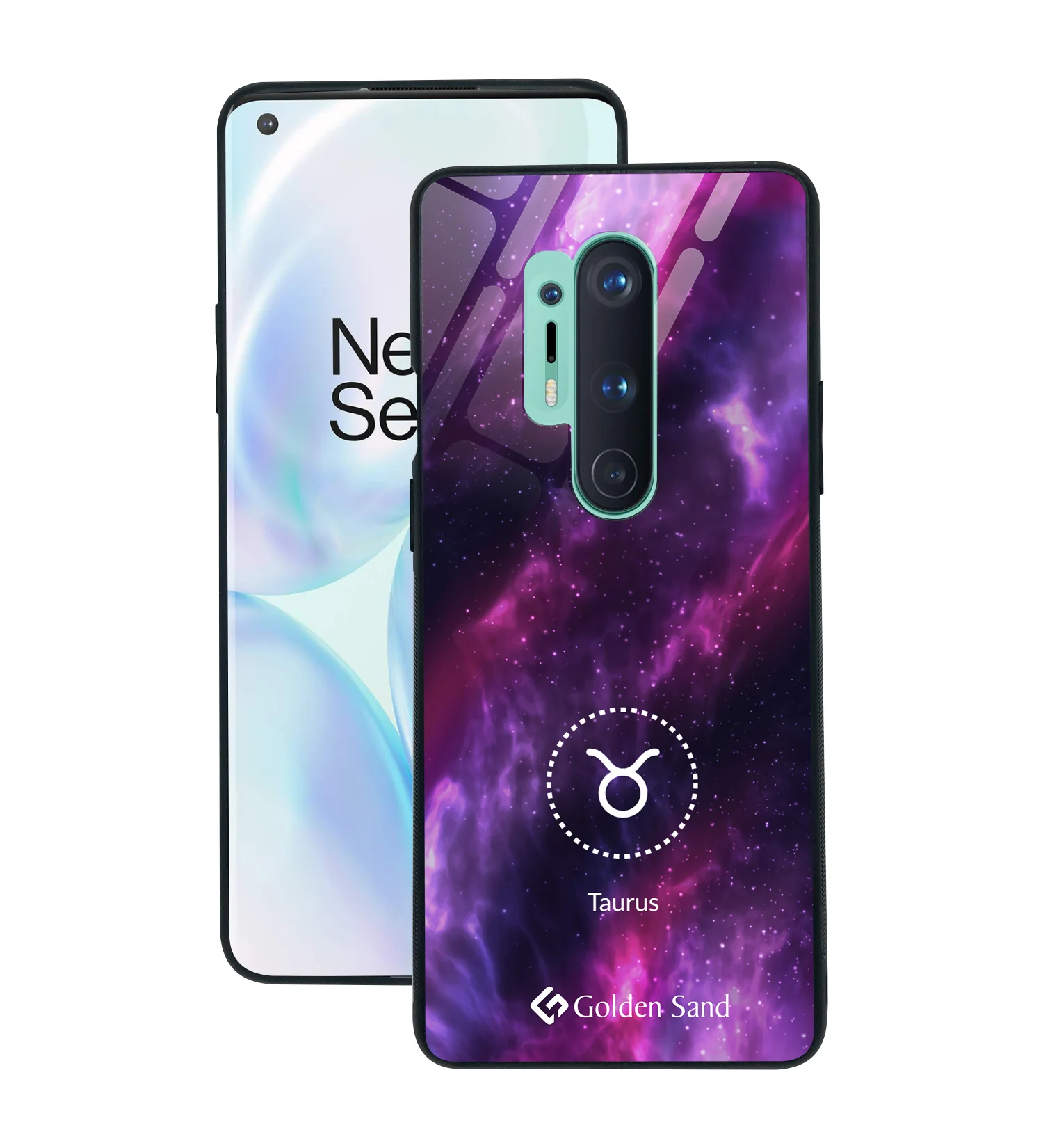 Golden Sand Slim Designer Glass Series For OnePlus 8 Pro [Zodiac 2]