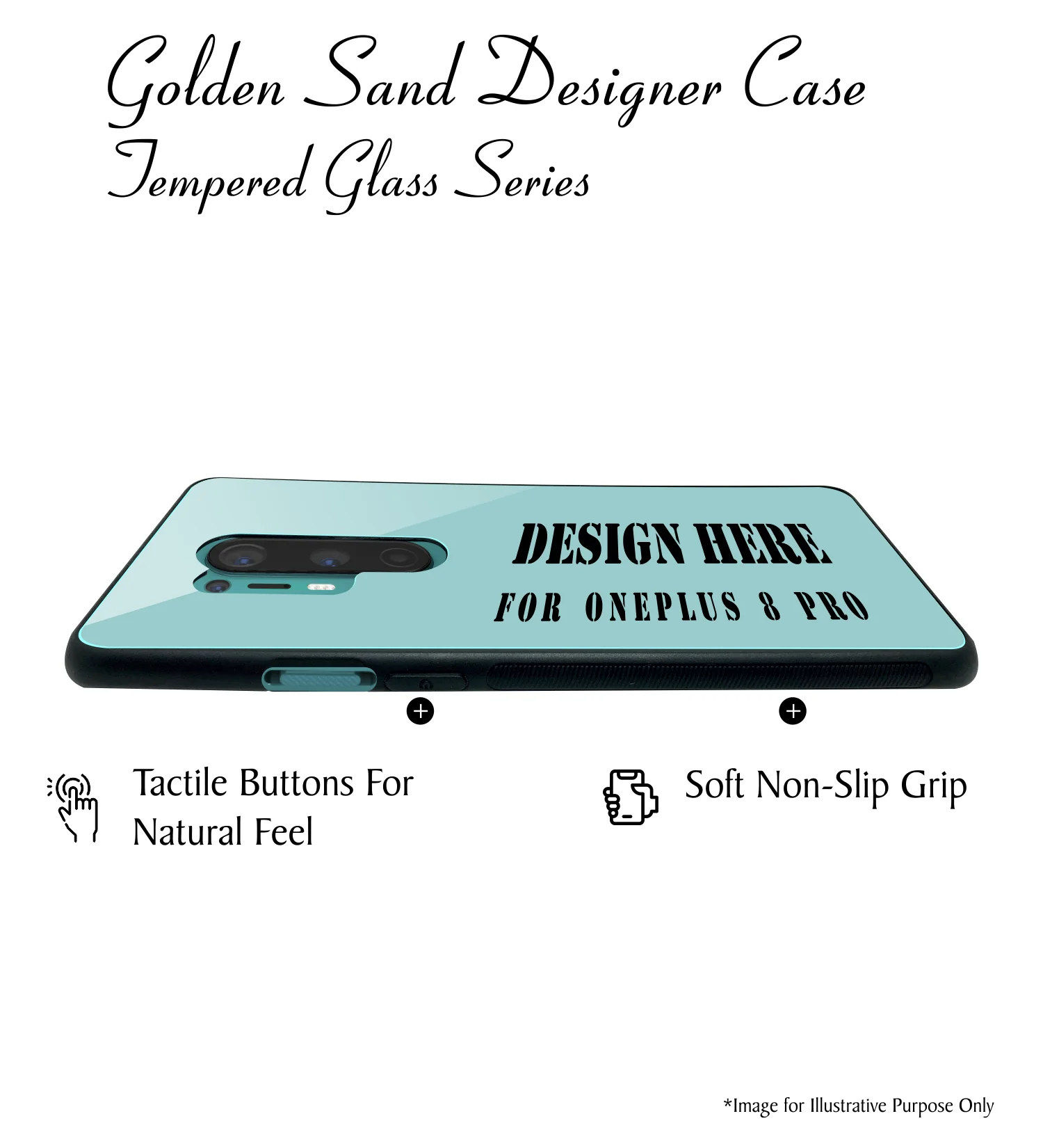 Golden Sand Slim Designer Glass Series For OnePlus 8 Pro [Zodiac 8] - Image 4