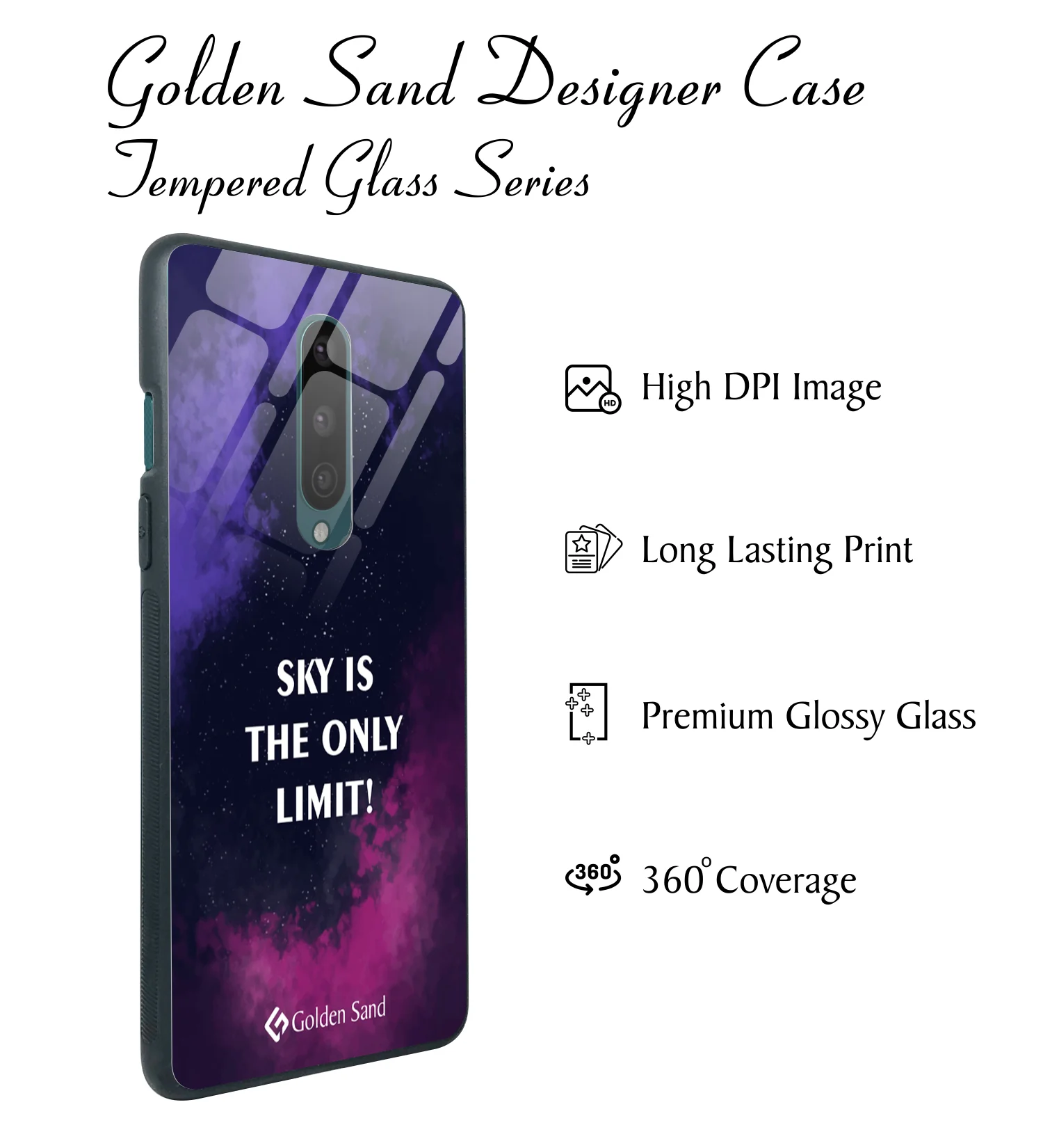 Golden Sand Slim Designer Glass Series For OnePlus 8 [Quotes 8] - Image 2