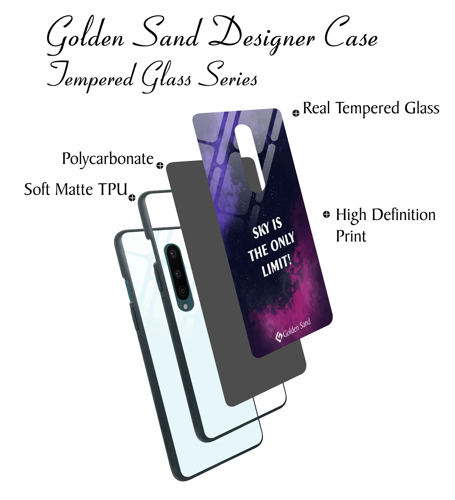 Golden Sand Slim Designer Glass Series For OnePlus 8 [Quotes 8] - Image 3