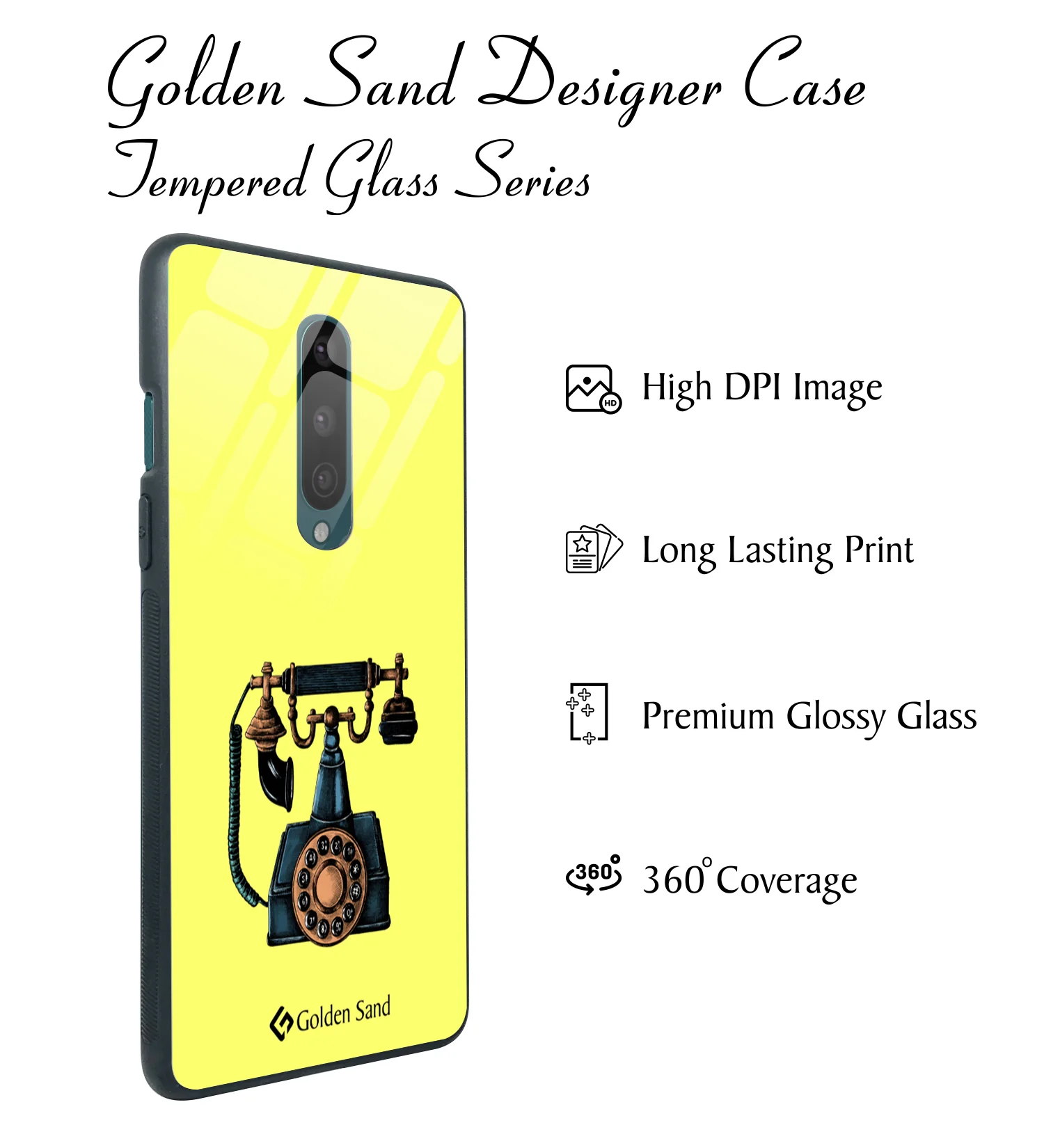 Golden Sand Slim Designer Glass Series For OnePlus 8 [Telephone 3] - Image 2