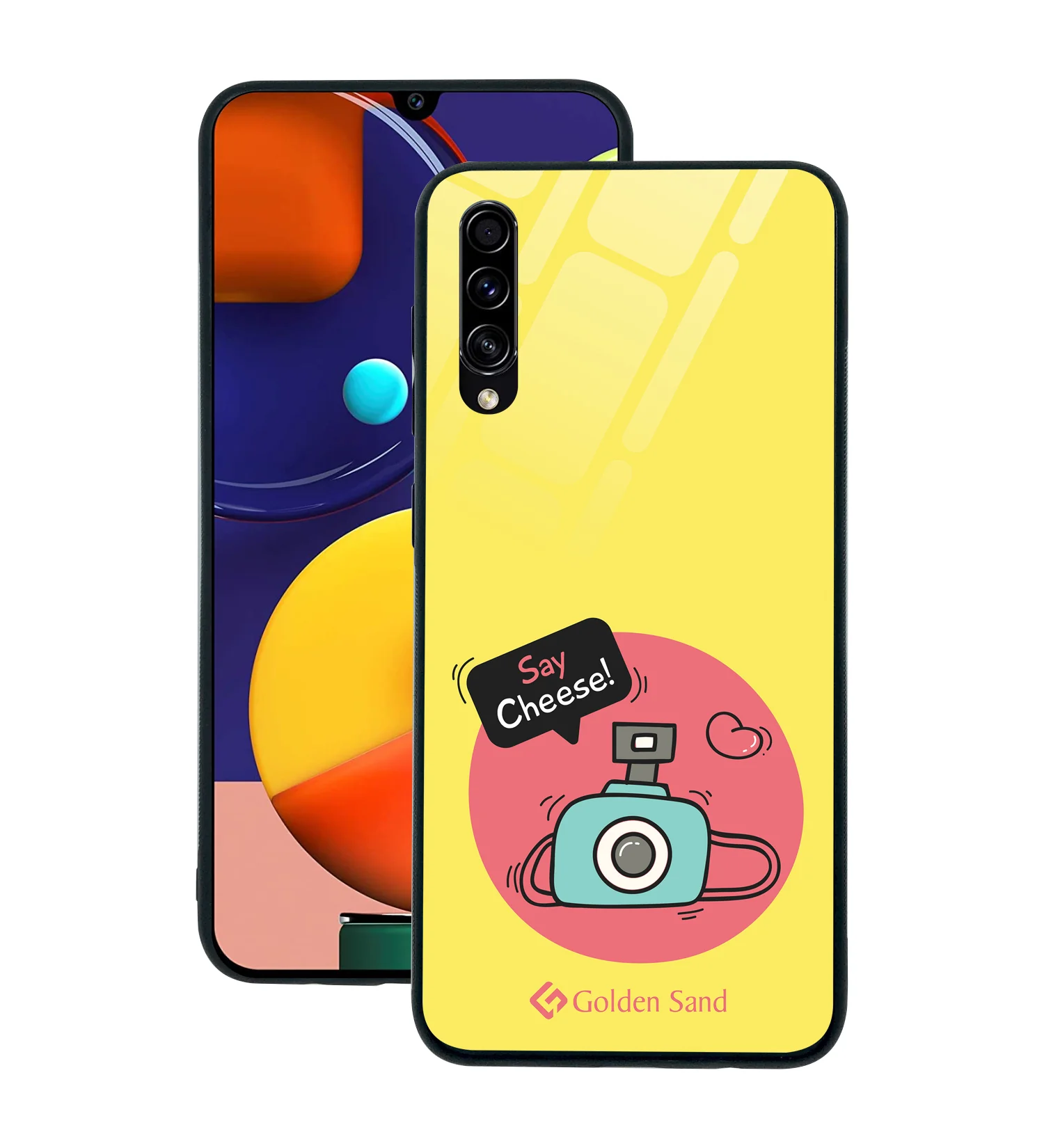 Golden Sand Slim Designer Glass Series For Samsung Galaxy A50s [Cartoon 3]