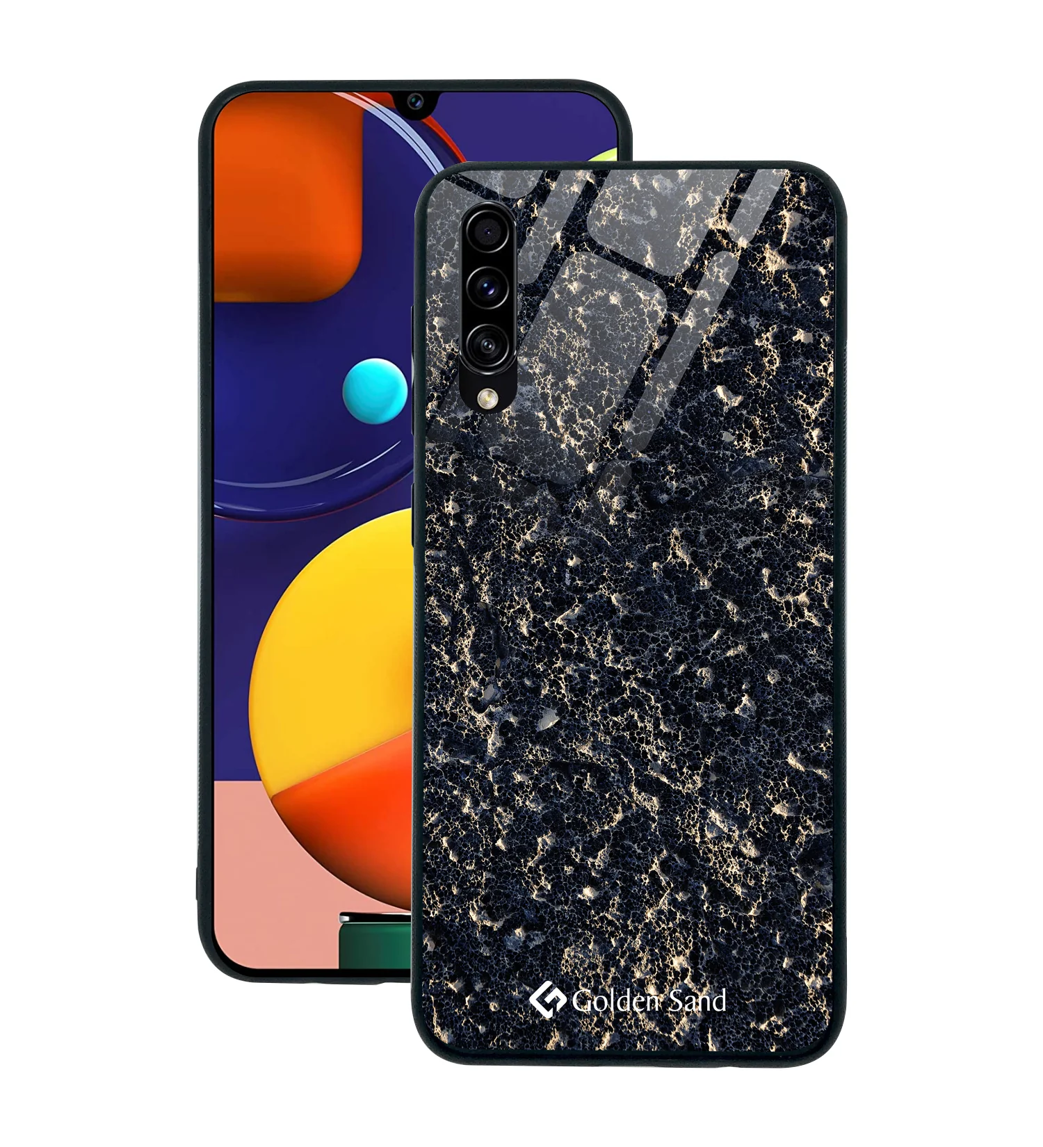 Golden Sand Slim Designer Glass Series For Samsung Galaxy A50s [Marble 1]