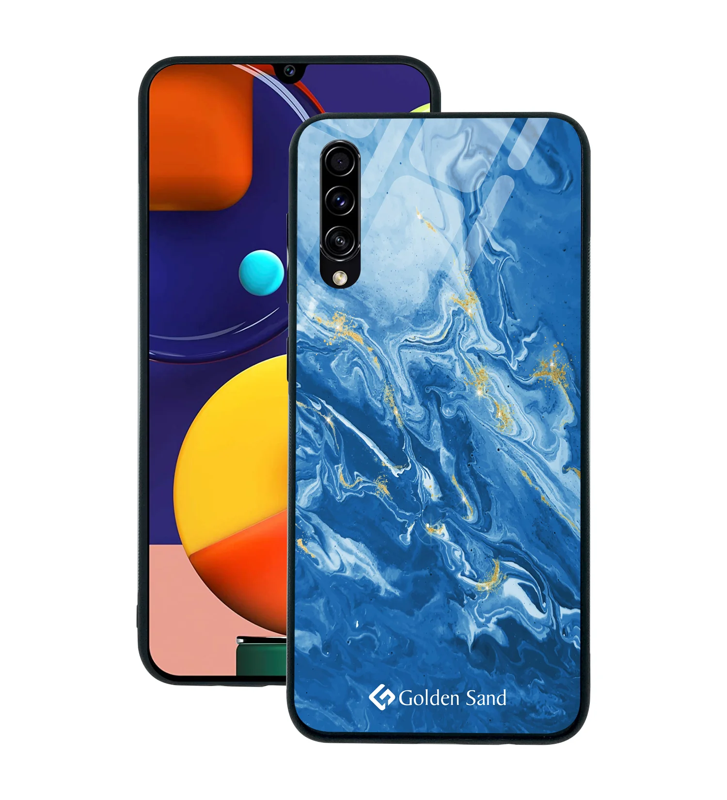 Golden Sand Slim Designer Glass Series For Samsung Galaxy A50s [Marble 2]