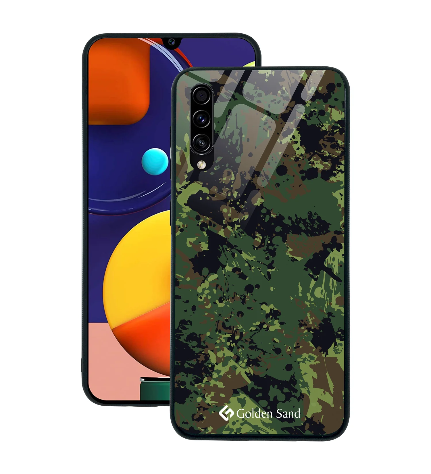 Golden Sand Slim Designer Glass Series For Samsung Galaxy A50s [Military 1]
