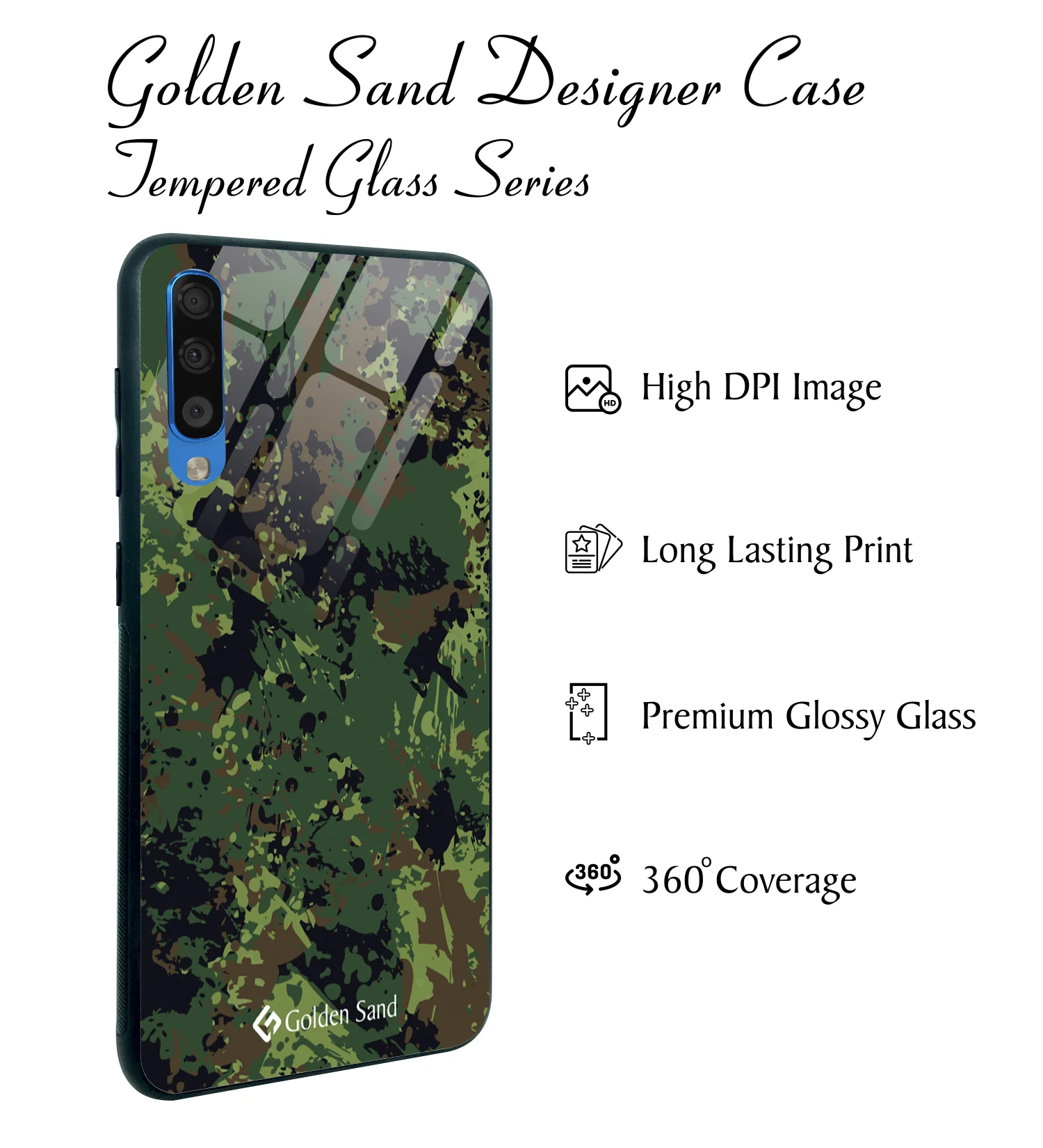 Golden Sand Slim Designer Glass Series For Samsung Galaxy A50s [Military 1] - Image 2