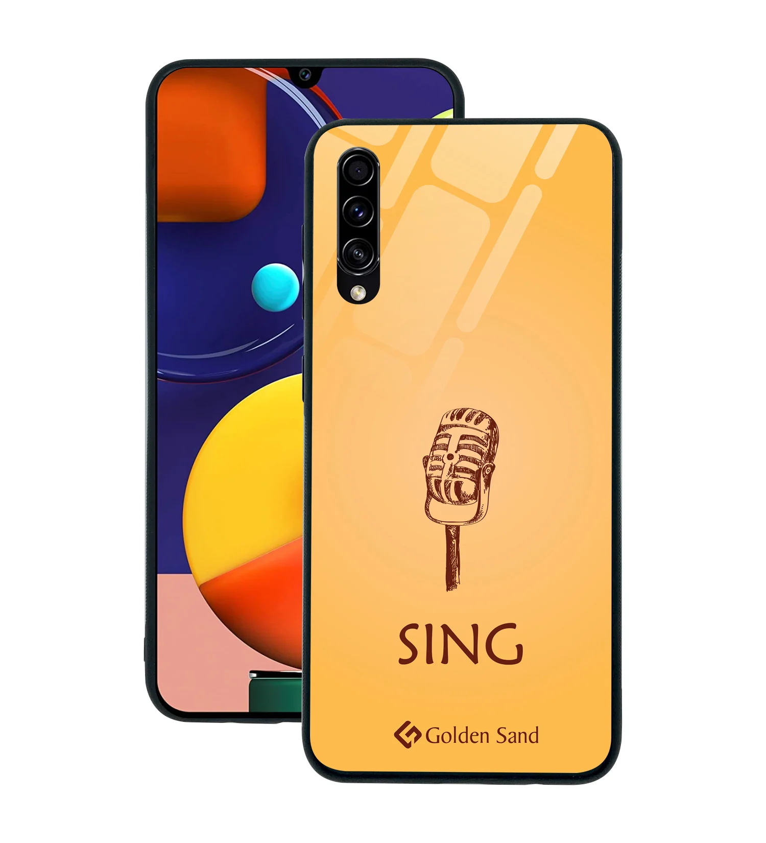 Golden Sand Slim Designer Glass Series For Samsung Galaxy A50s [Quotes 5]