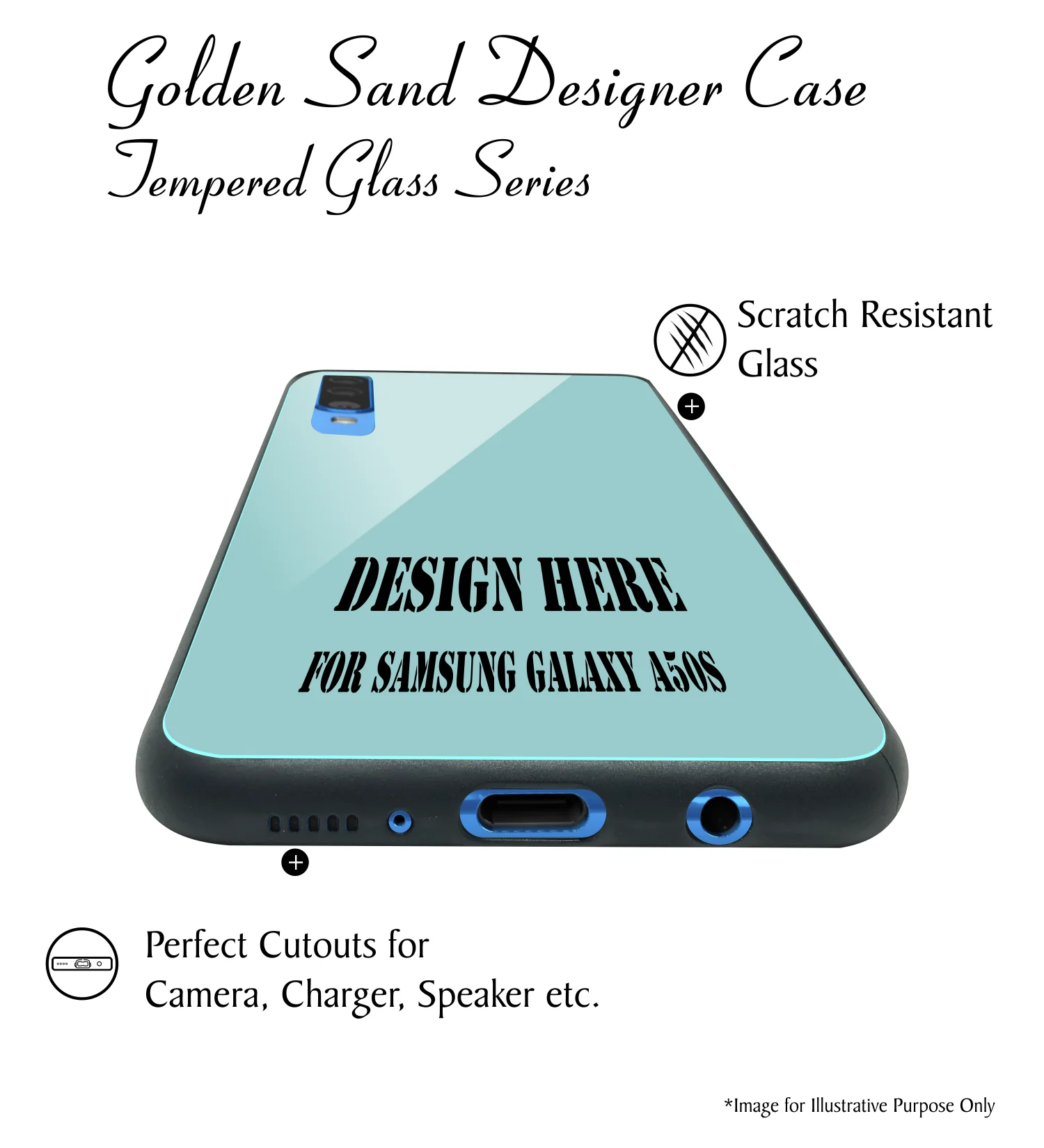 Golden Sand Slim Designer Glass Series For Samsung Galaxy A50s [Quotes 5] - Image 5