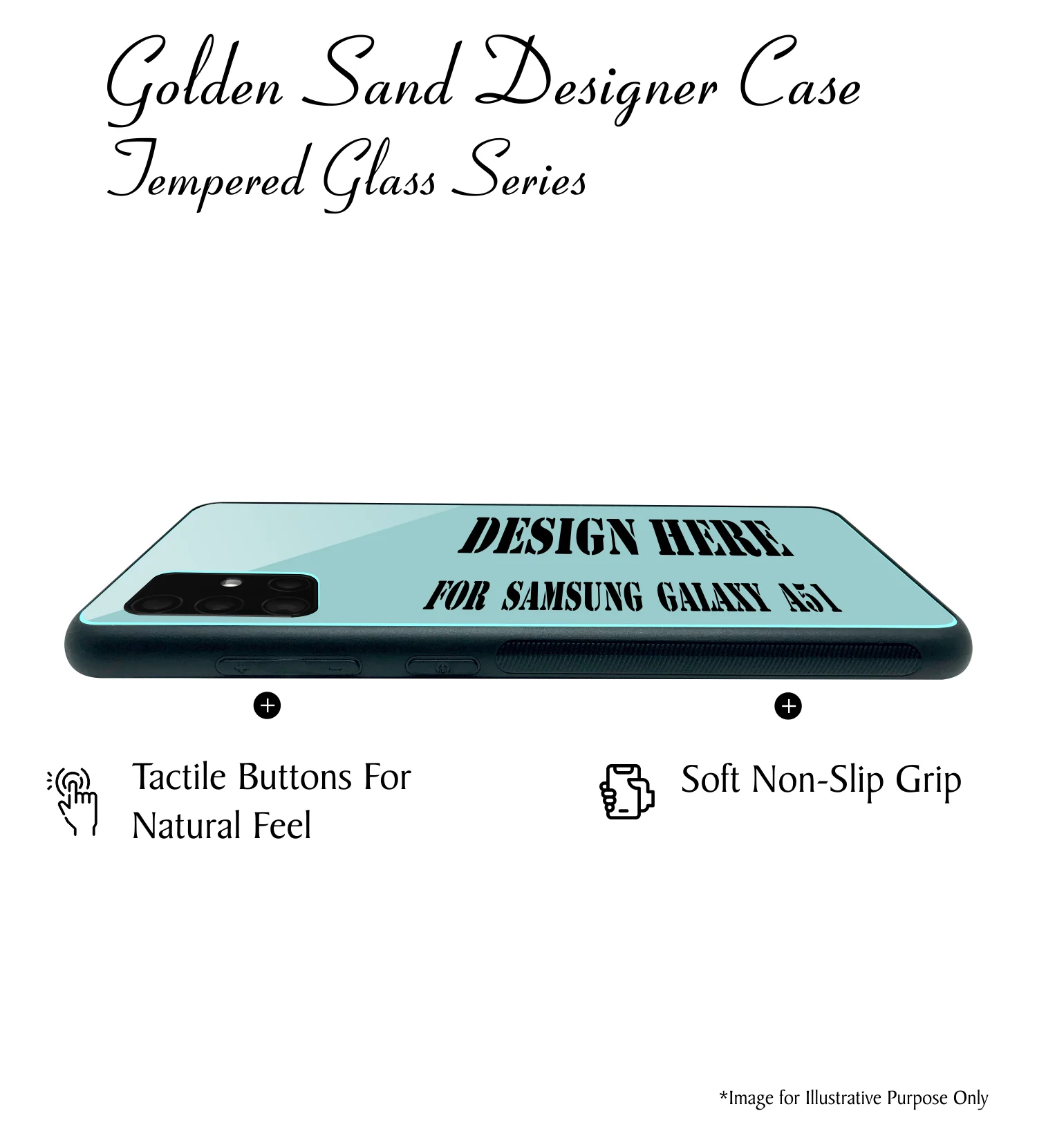 Golden Sand Slim Designer Glass Series For Samsung Galaxy A51 [Astronaut 3] - Image 4
