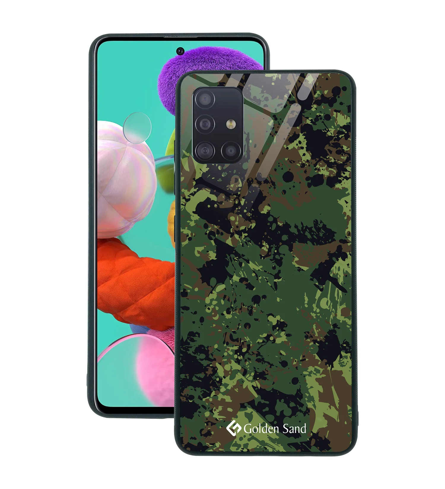Golden Sand Slim Designer Glass Series For Samsung Galaxy A51 [Military 1]