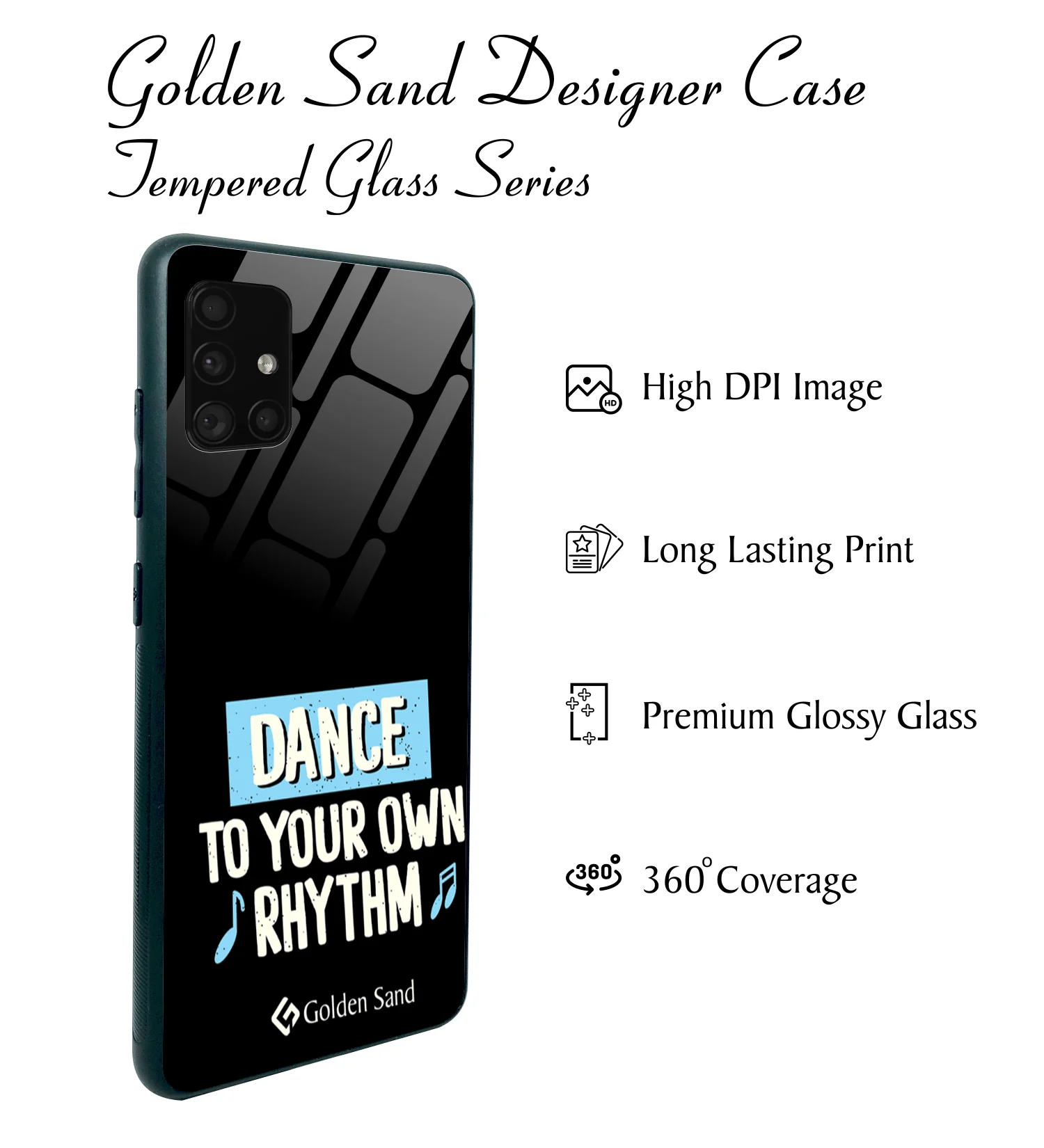Golden Sand Slim Designer Glass Series For Samsung Galaxy A51 [Quotes 24] - Image 2