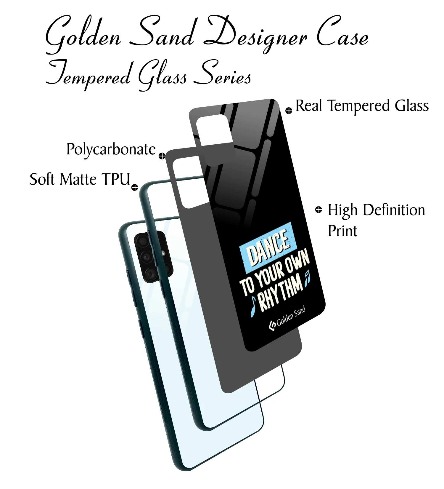 Golden Sand Slim Designer Glass Series For Samsung Galaxy A51 [Quotes 24] - Image 3