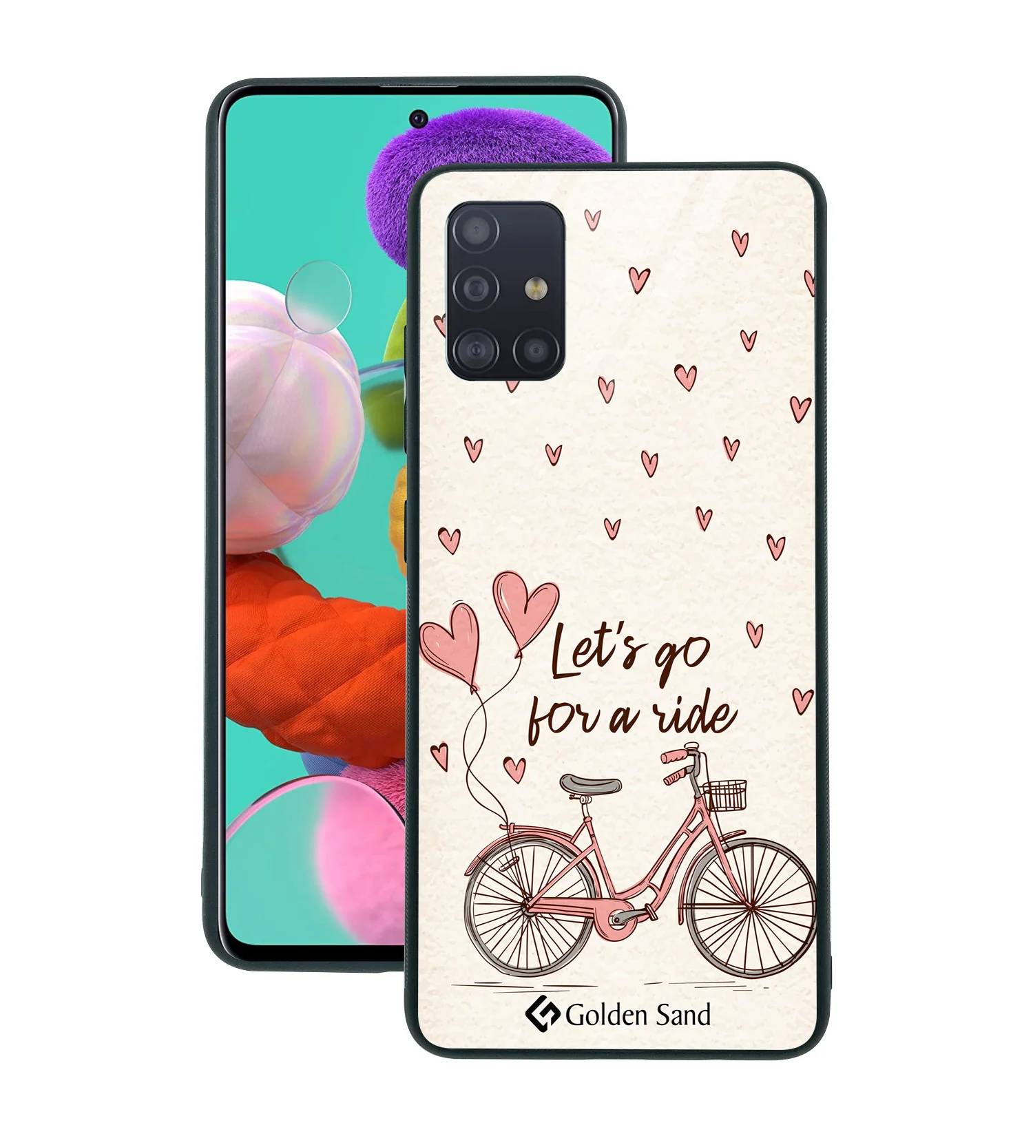 Golden Sand Slim Designer Glass Series For Samsung Galaxy A51 [Quotes 28]