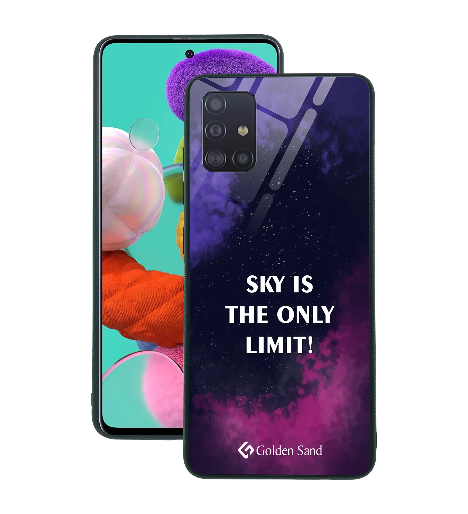 Golden Sand Slim Designer Glass Series For Samsung Galaxy A51 [Quotes 8]