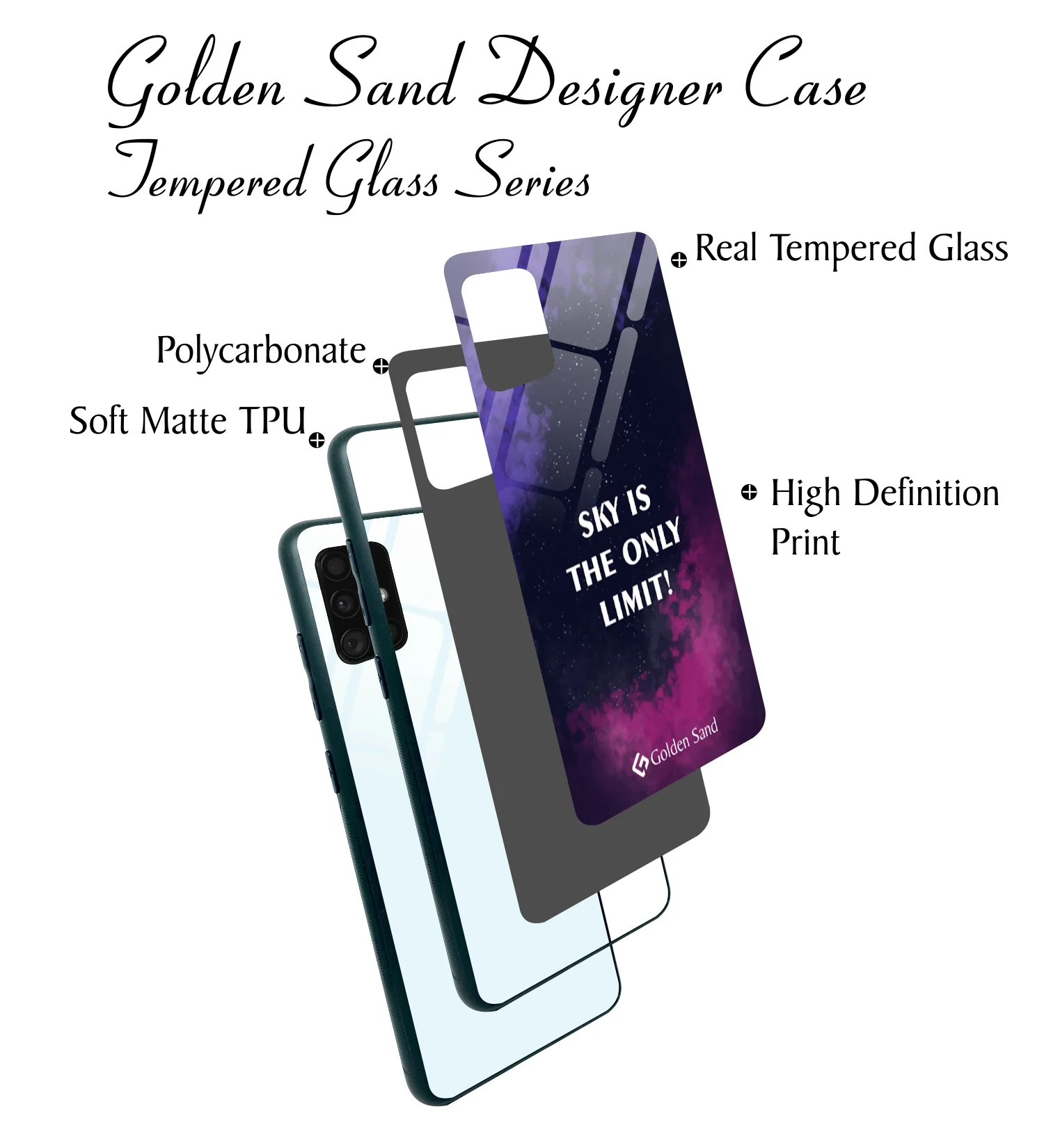 Golden Sand Slim Designer Glass Series For Samsung Galaxy A51 [Quotes 8] - Image 3