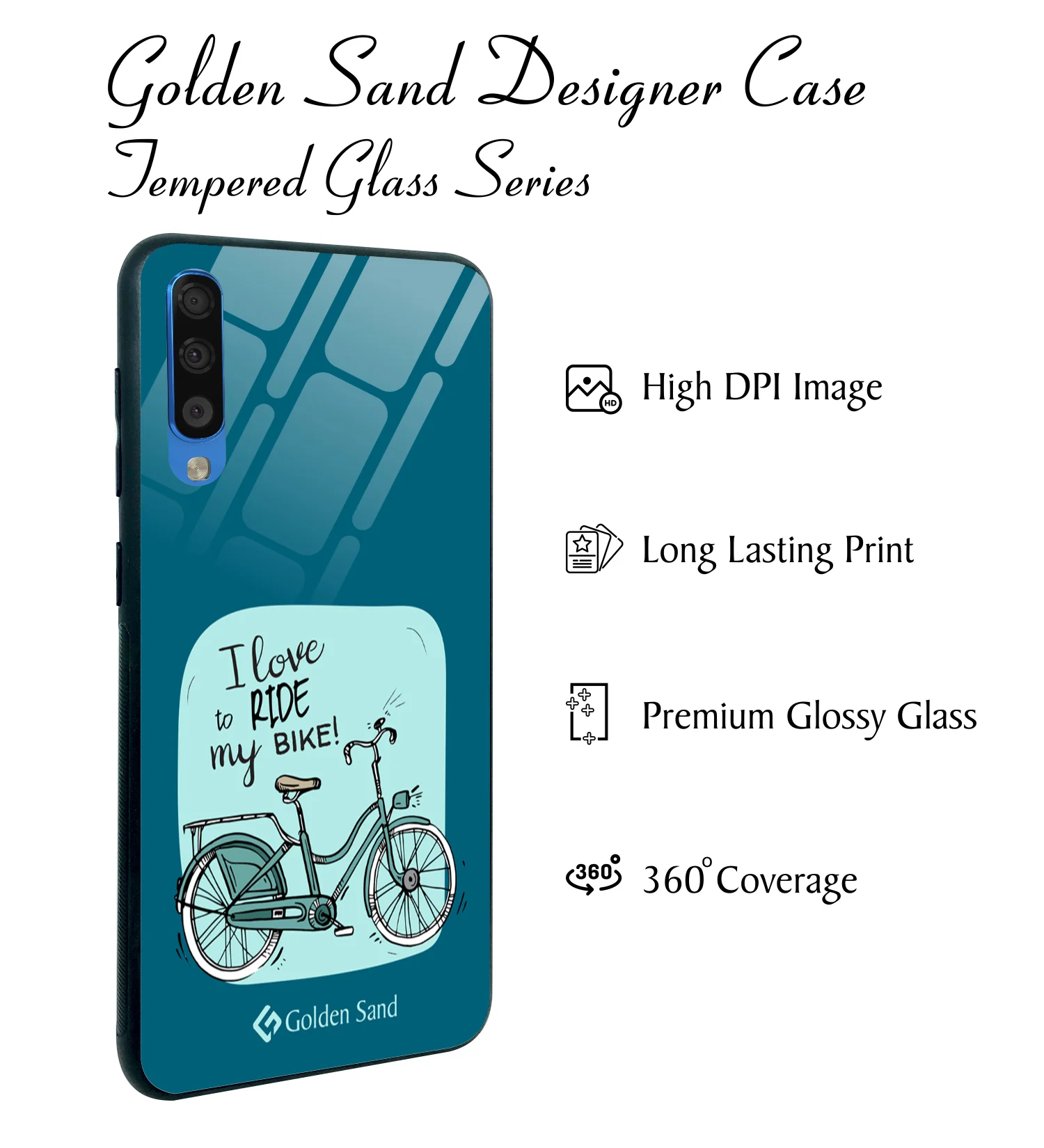 Golden Sand Slim Designer Glass Series For Samsung Galaxy A70s [Quotes 12] - Image 2