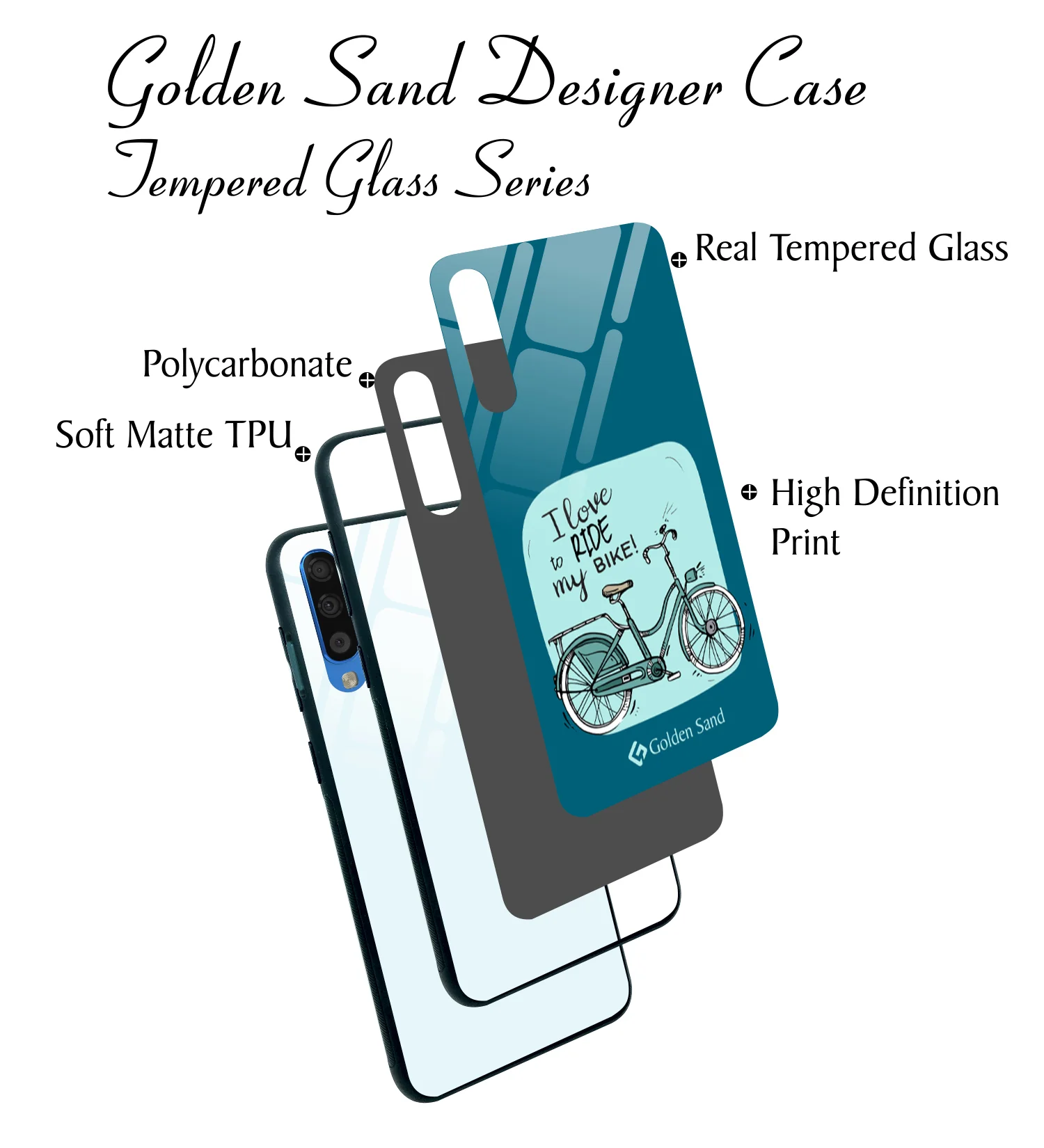 Golden Sand Slim Designer Glass Series For Samsung Galaxy A70s [Quotes 12] - Image 3