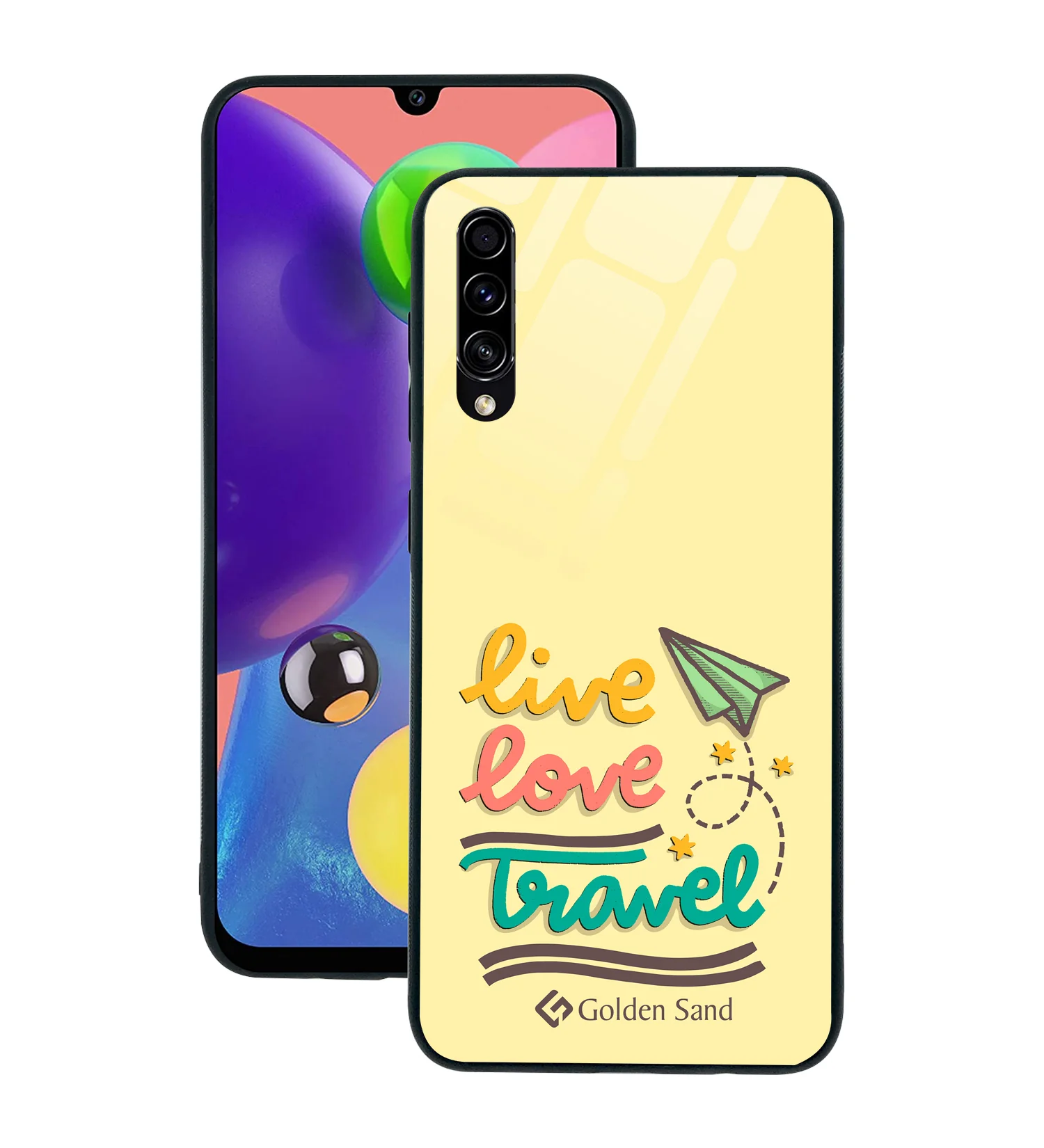 Golden Sand Slim Designer Glass Series For Samsung Galaxy A70s [Quotes 13]