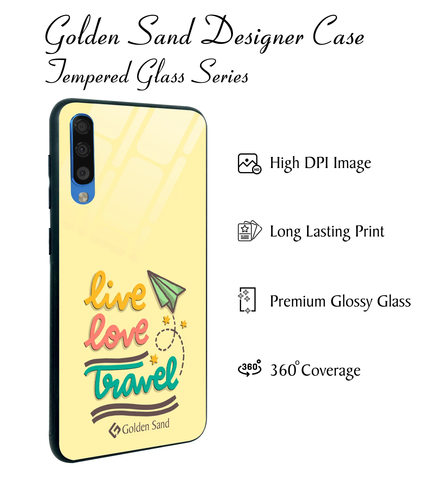 Golden Sand Slim Designer Glass Series For Samsung Galaxy A70s [Quotes 13] - Image 2