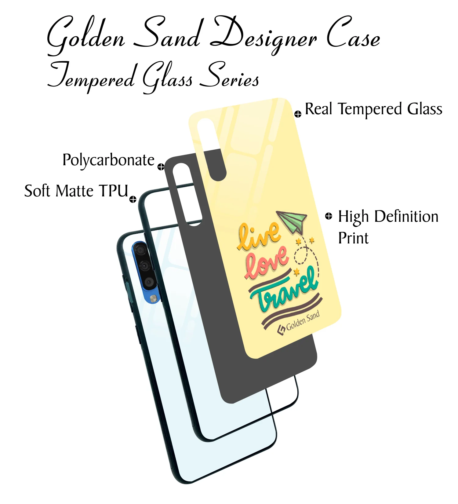 Golden Sand Slim Designer Glass Series For Samsung Galaxy A70s [Quotes 13] - Image 3