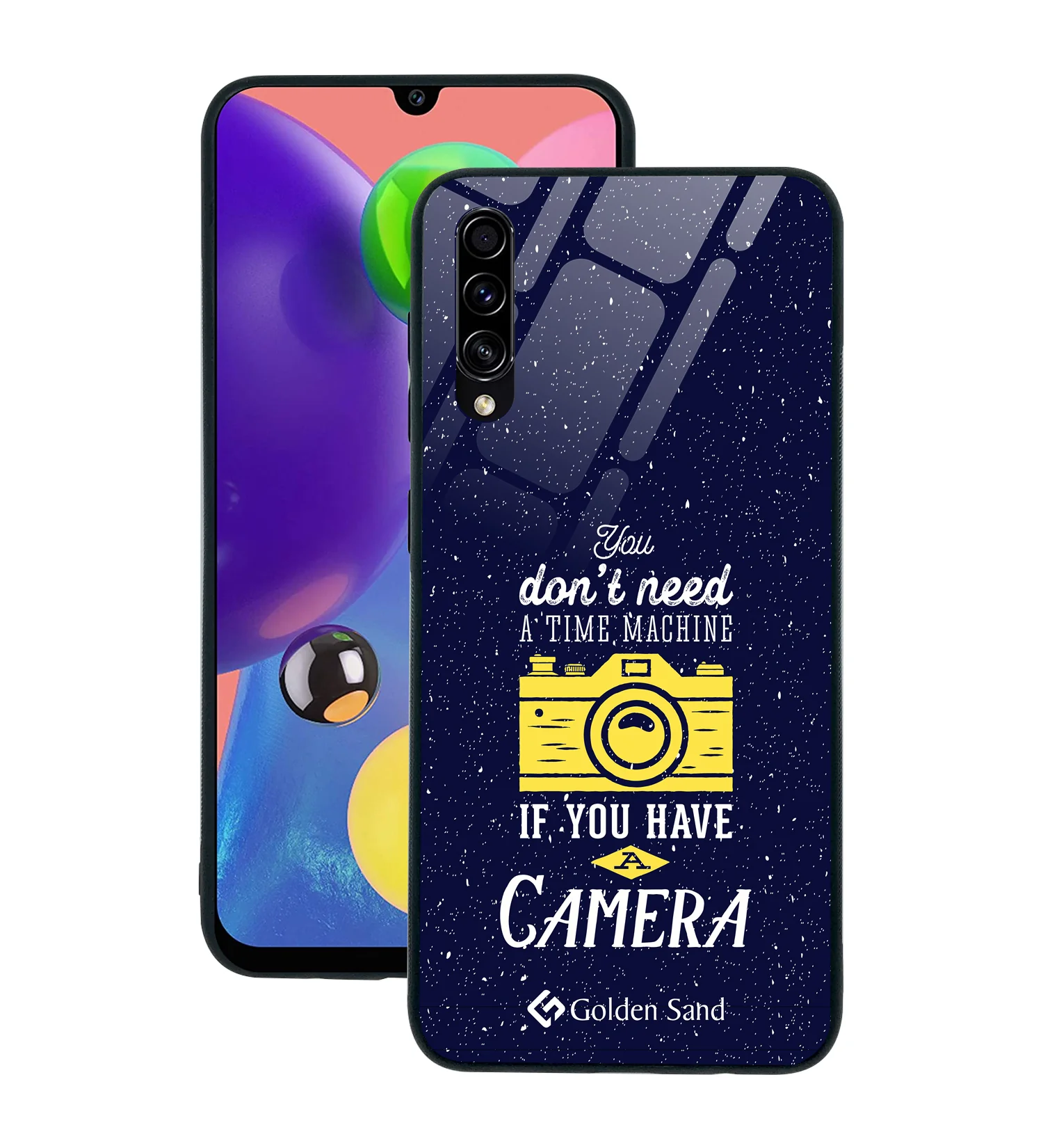 Golden Sand Slim Designer Glass Series For Samsung Galaxy A70s [Quotes 17]